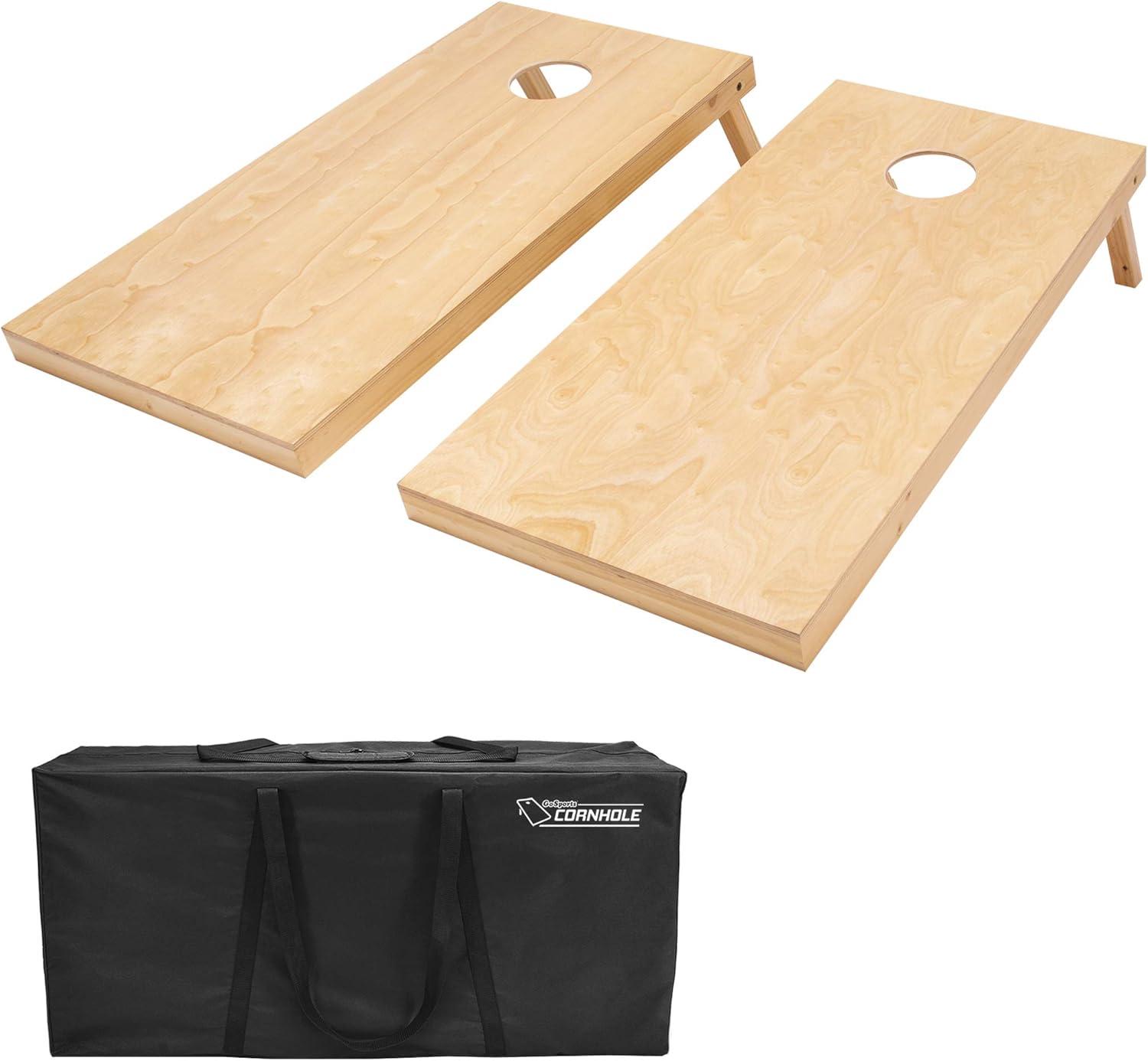 2' x 4' Solid Wood Cornhole Set with Carrying Case