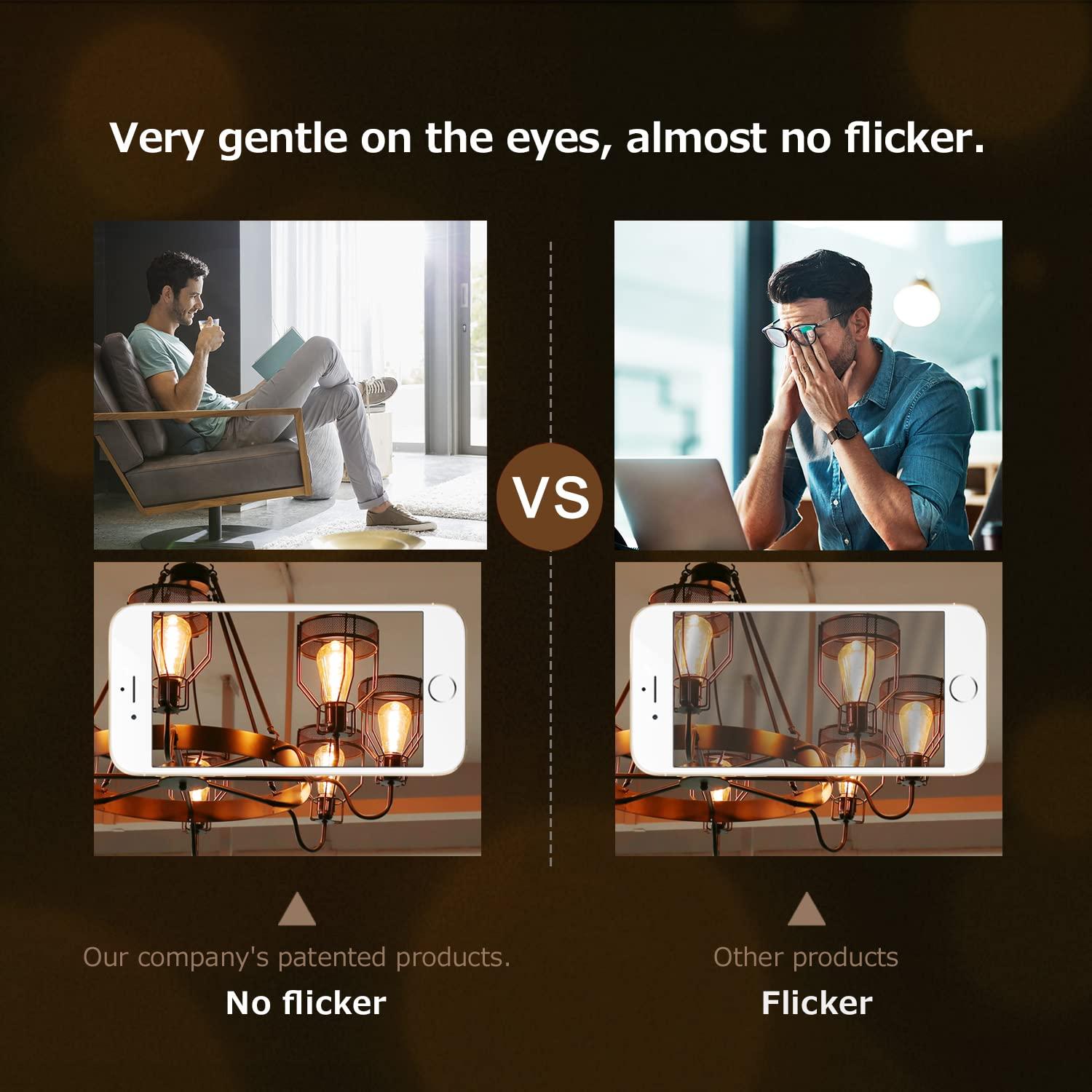 6 Pack ST19 ST58 Edison Bulb, Vintage LED Filament Bulb,Softy White 2700K, Antique Flexible Spiral LED Filament Light Bulb, Dimmable 600LM, 6W Equivalent to 60W, E26 Base,Clear Glass