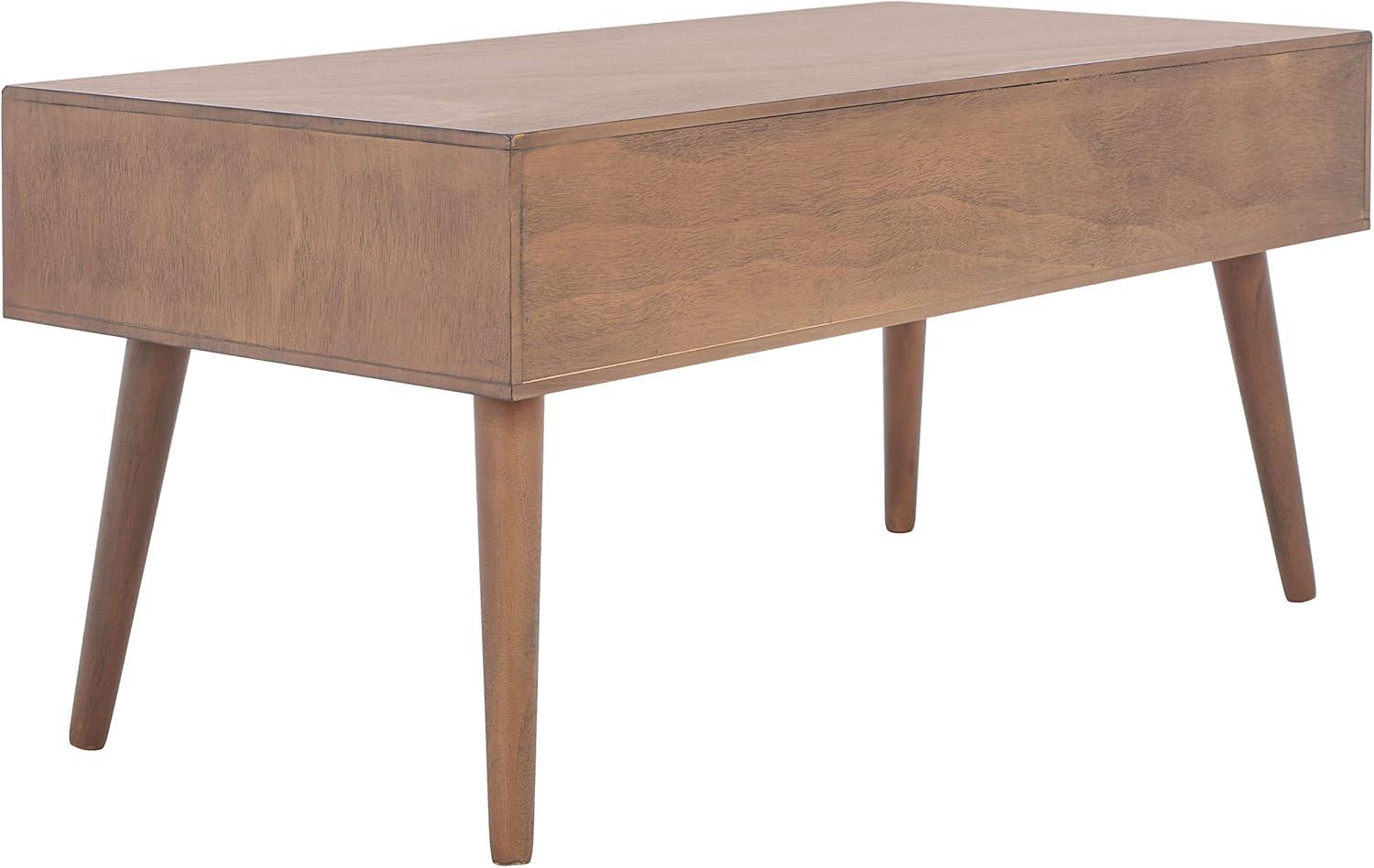 SAFAVIEH Mozart Mid-Century 2 Drawer Coffee Table, Brown