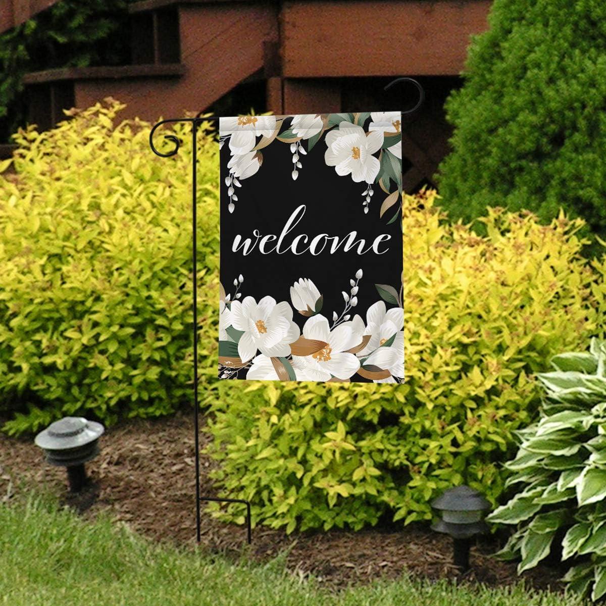 White Magnolias Spring Garden Flag Welcome Flowers 18" x 12.5" Briarwood Lane