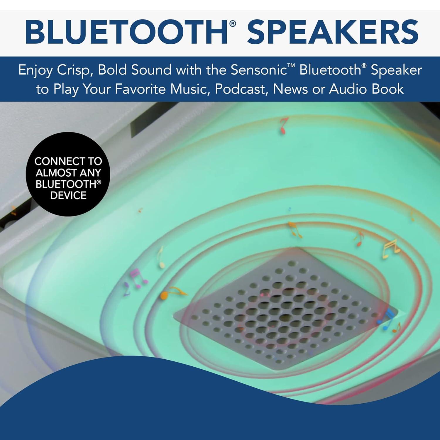 Broan Bluetooth Ceiling Mounted Ventilation Fan, White