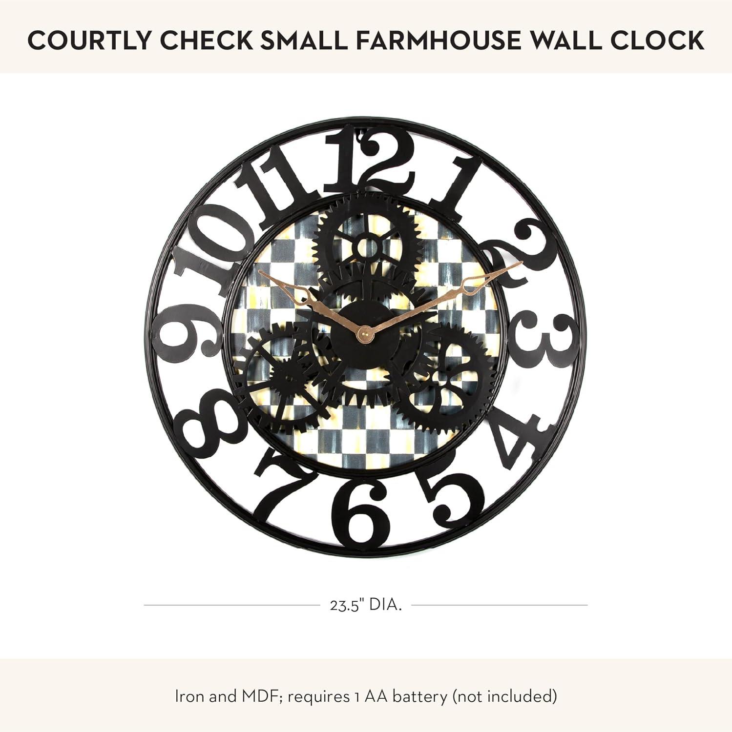 Courtly Check® Small Farmhouse Wall Clock