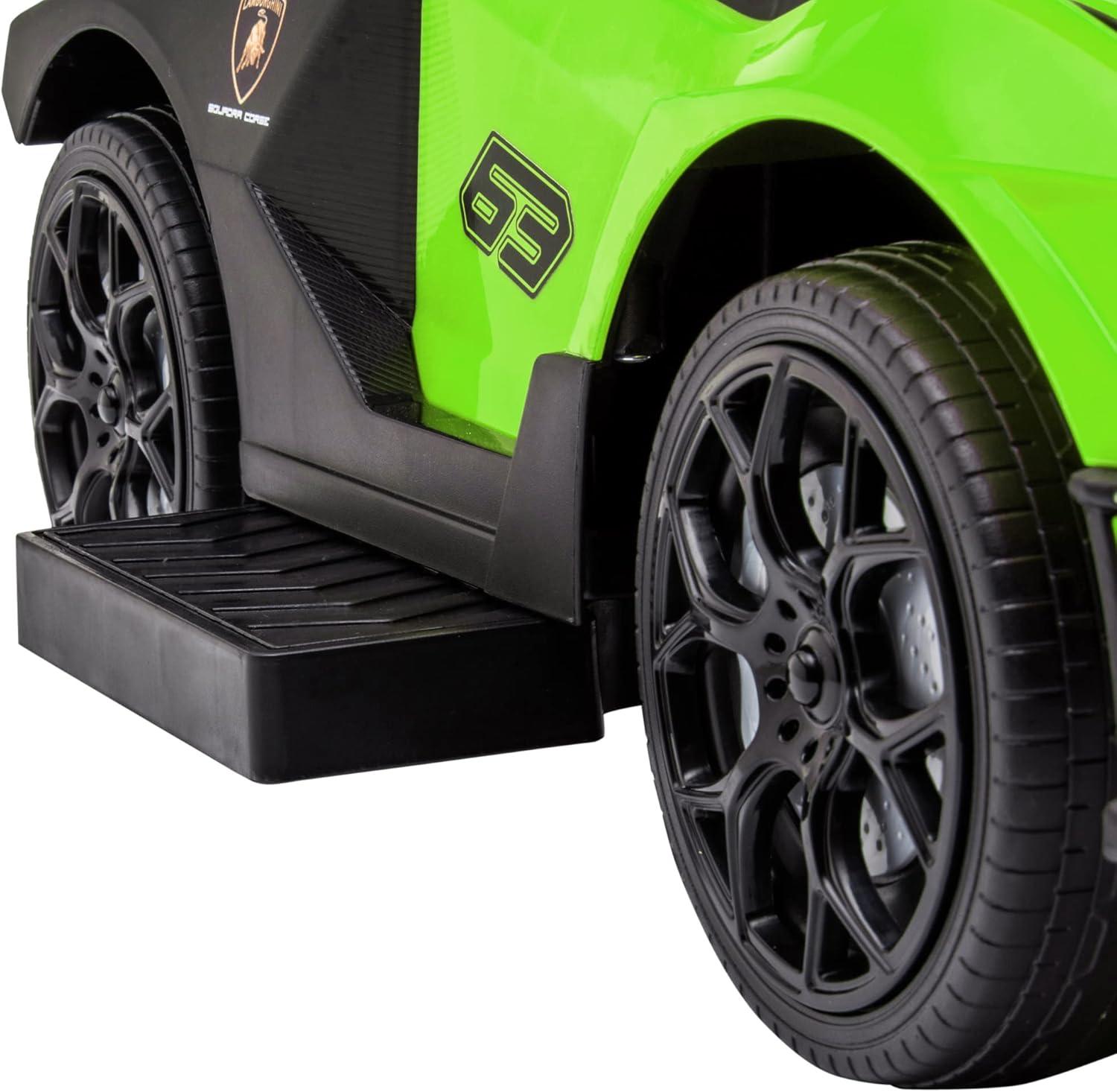 Green Polypropylene Lamborghini Toddler Push Car with Storage