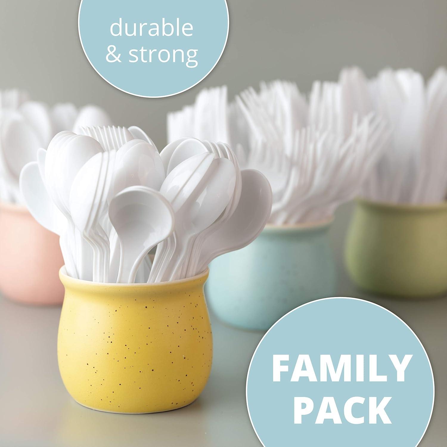 Uxcell 50Pack Plastic Measuring Spoons Powder Scoops Spoon Kitchen Spoons, 1g White