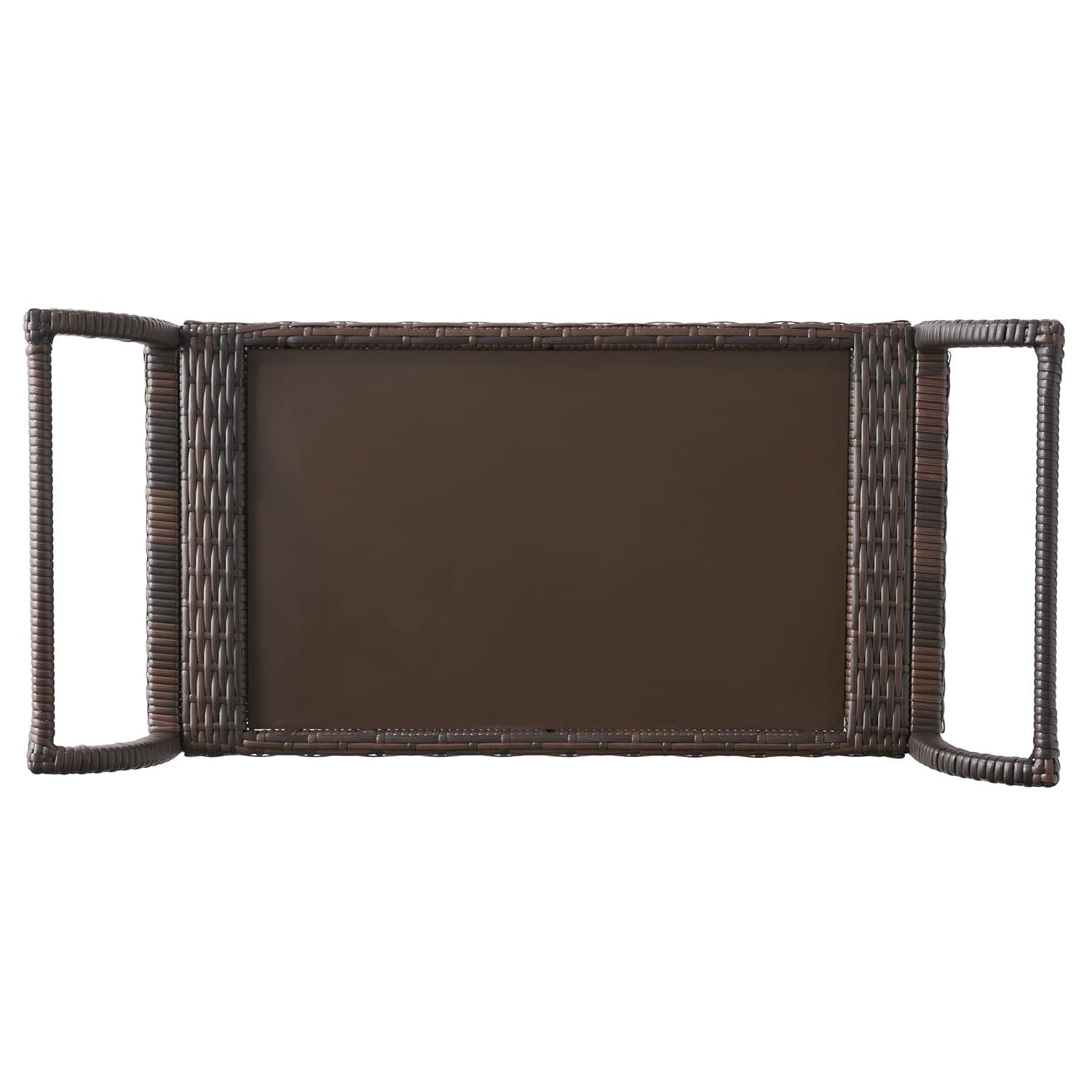 Karl Home Outdoor Wicker Bar Cart
