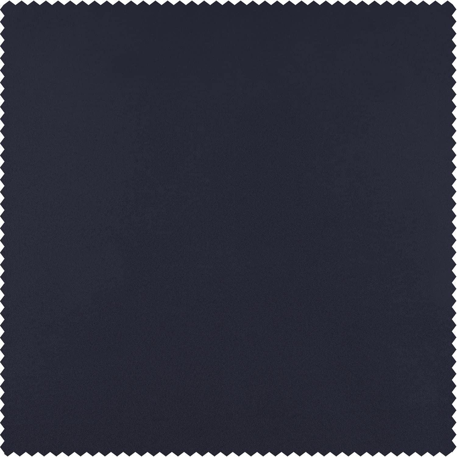 Navy Blue Pole Pocket Blackout Room Darkening Curtain (1 Panel), Navy Blue, 50W X 63L