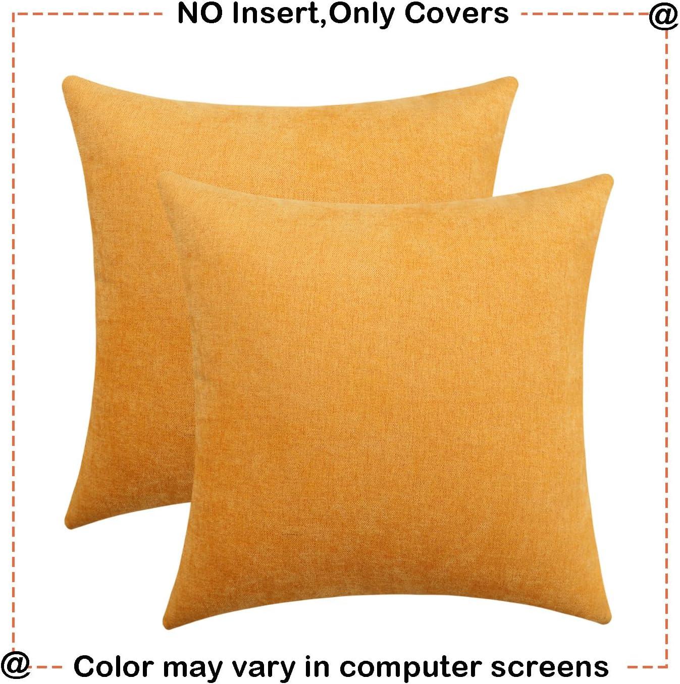 PAVILIA Set of 2 Throw Pillow Covers, Decorative Velvet Square Cushion Cases for Bed Sofa Couch Bedroom Living Room