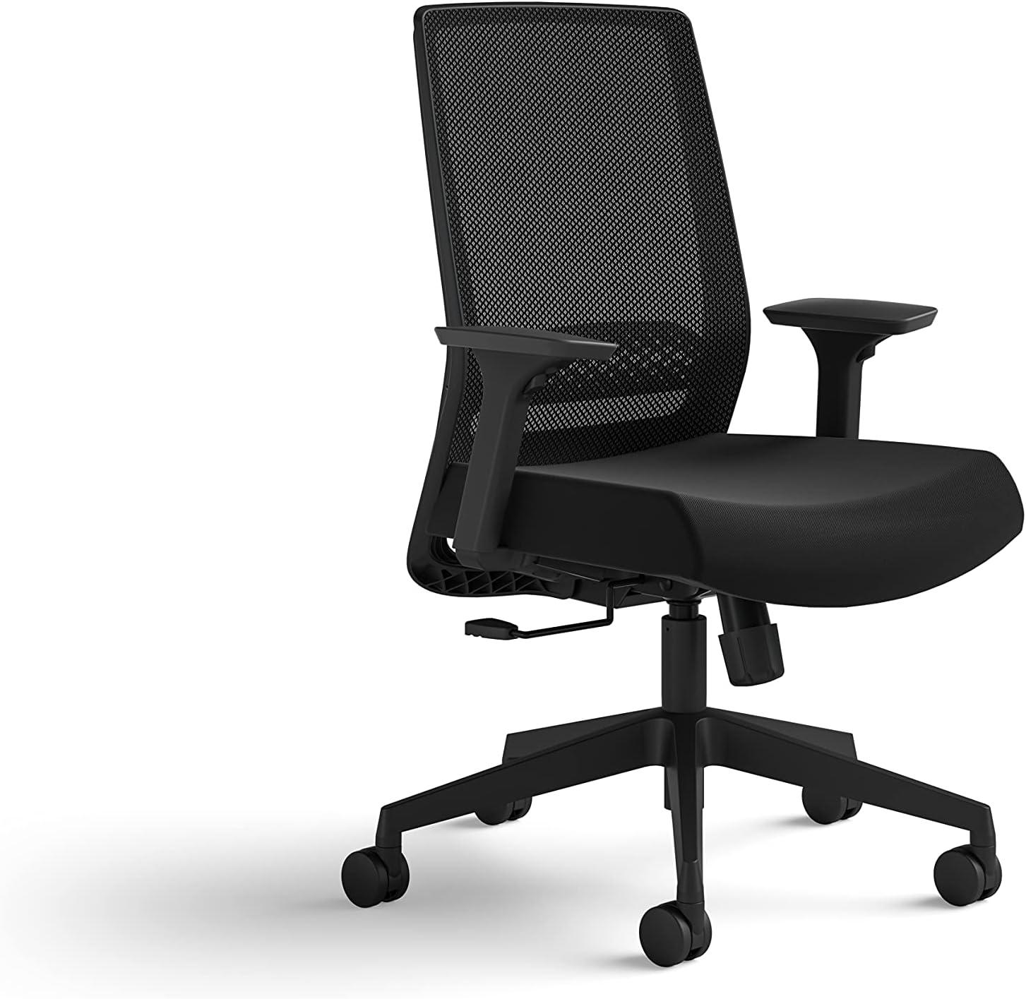 Black Mesh High Back Swivel Task Chair with Adjustable Arms