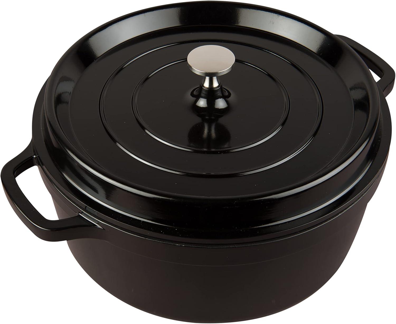 7 Quart Black Non-Stick Cast Aluminum Dutch Oven