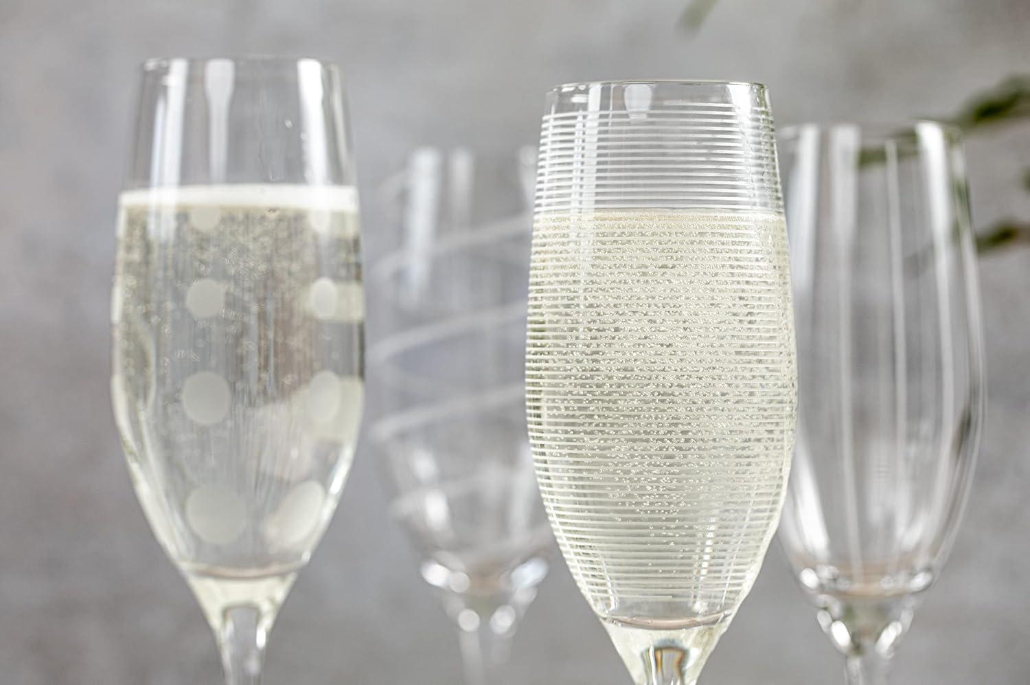 Mikasa Cheers 8-Ounce Champagne Flutes, Service for 4