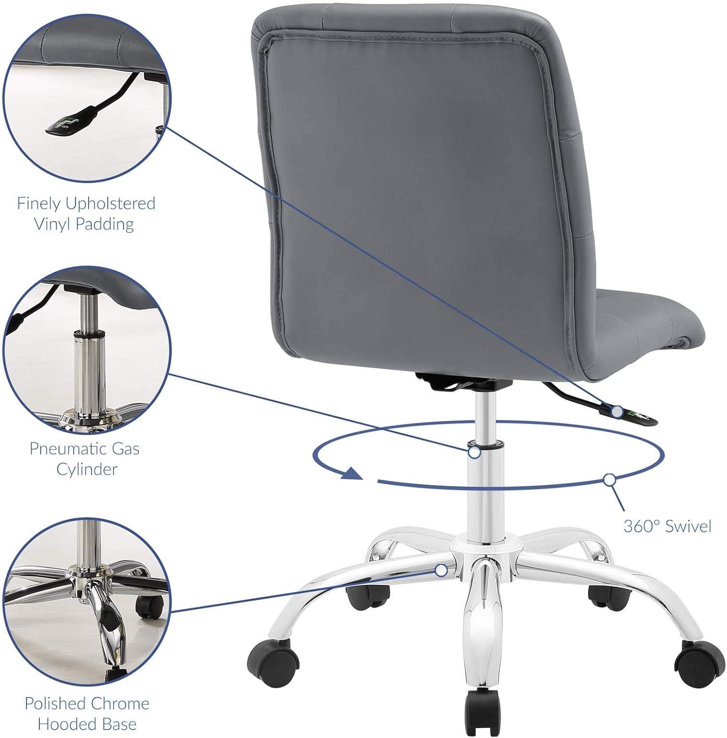Modway Prim Armless Mid Back Office Chair