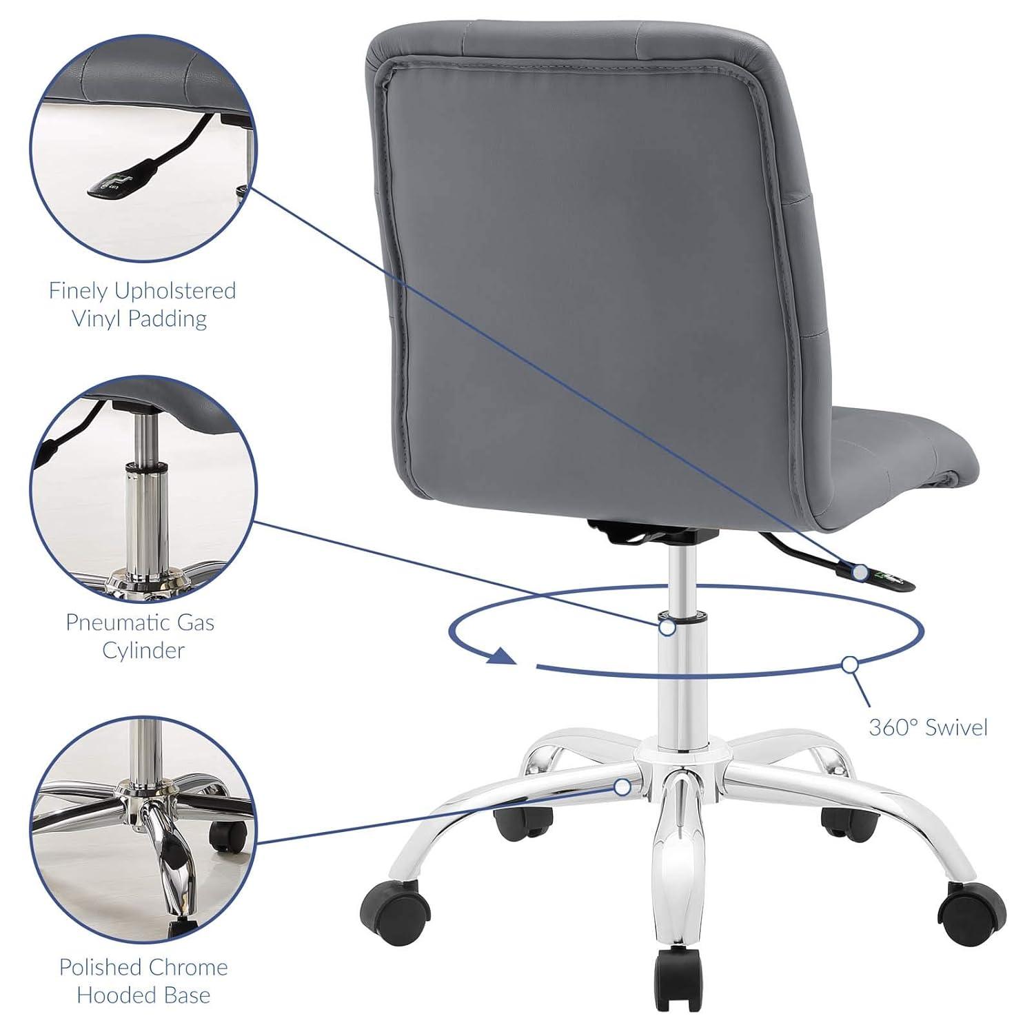Modway Prim Armless Mid Back Office Chair