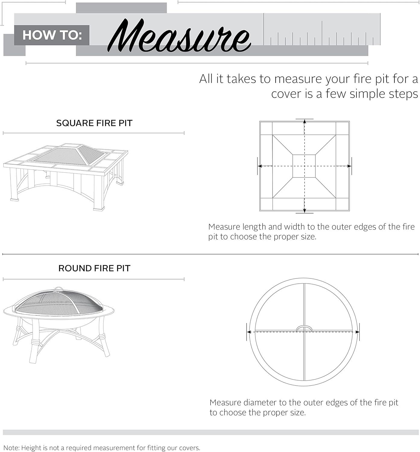 Classic Accessories Ravenna Water-Resistant 36 Inch Full Coverage Square Fire Pit Cover