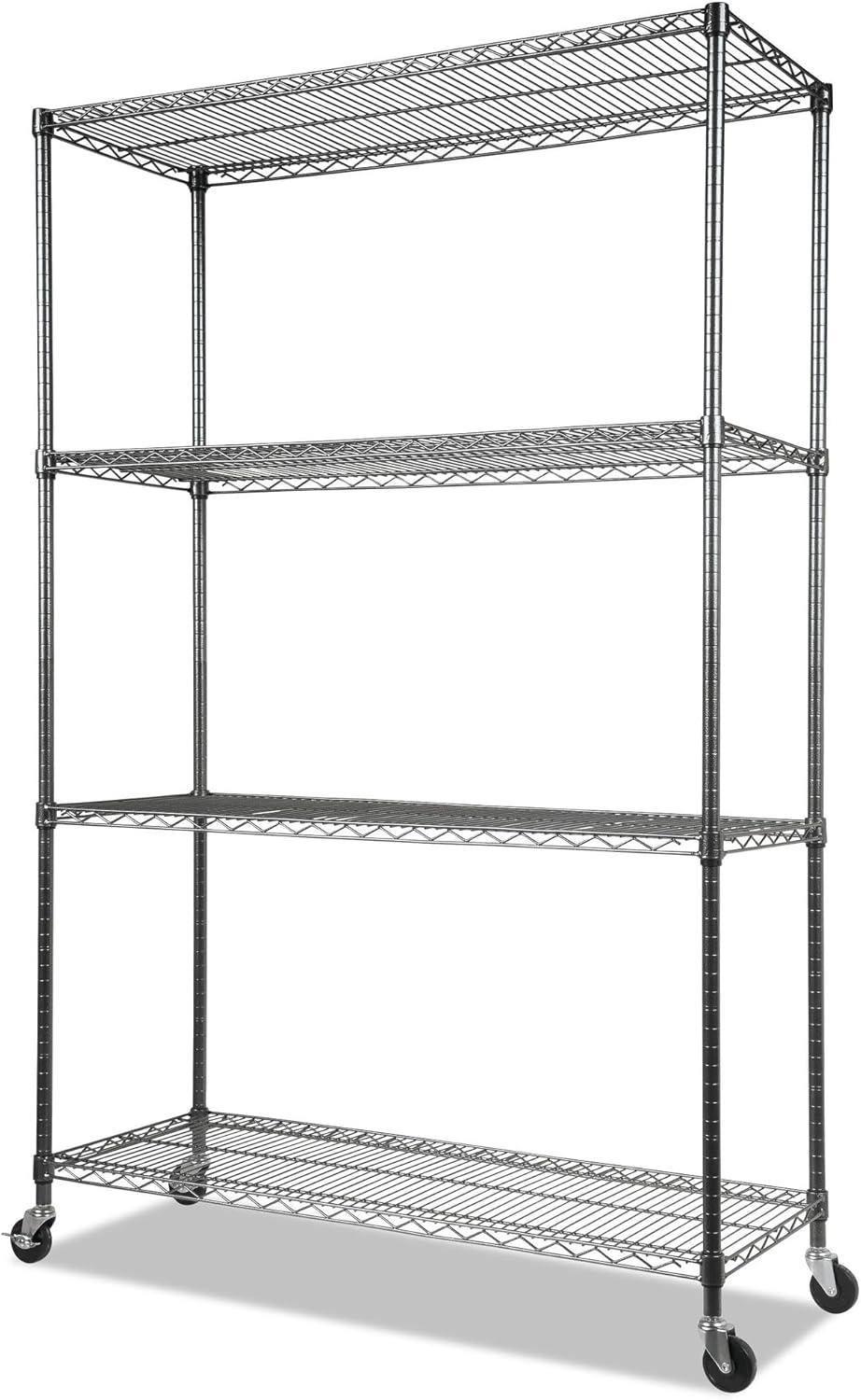 48'' W Height -Adjustable Shelving Unit with Wheels