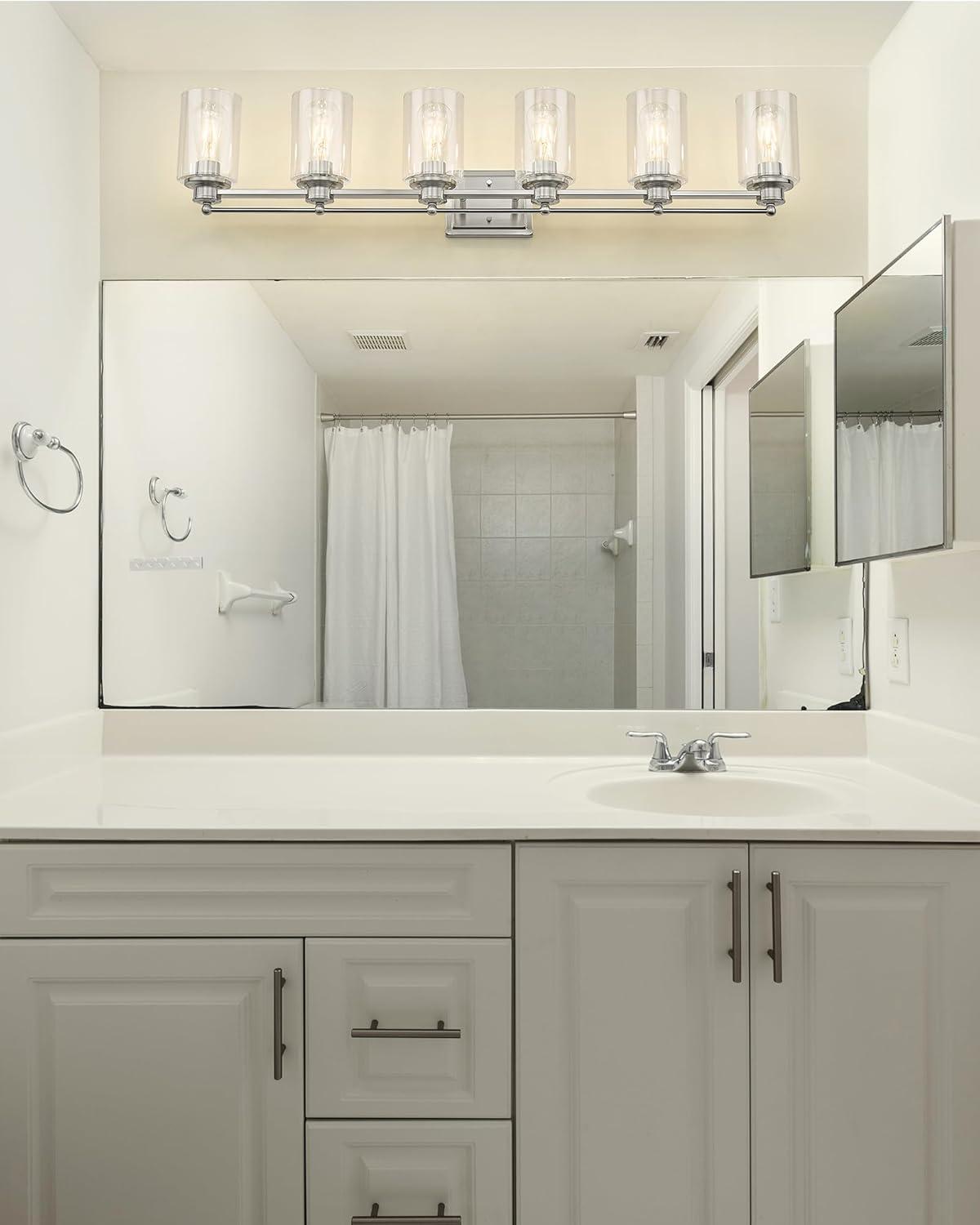 Bathroom Vanity Light, HWH 1 Light Wall Sconce Lamp Over Mirror, Farmhouse Wall Vanity Lighting in Oil-Rubbed Bronze Finish, 5HLT63B ORB