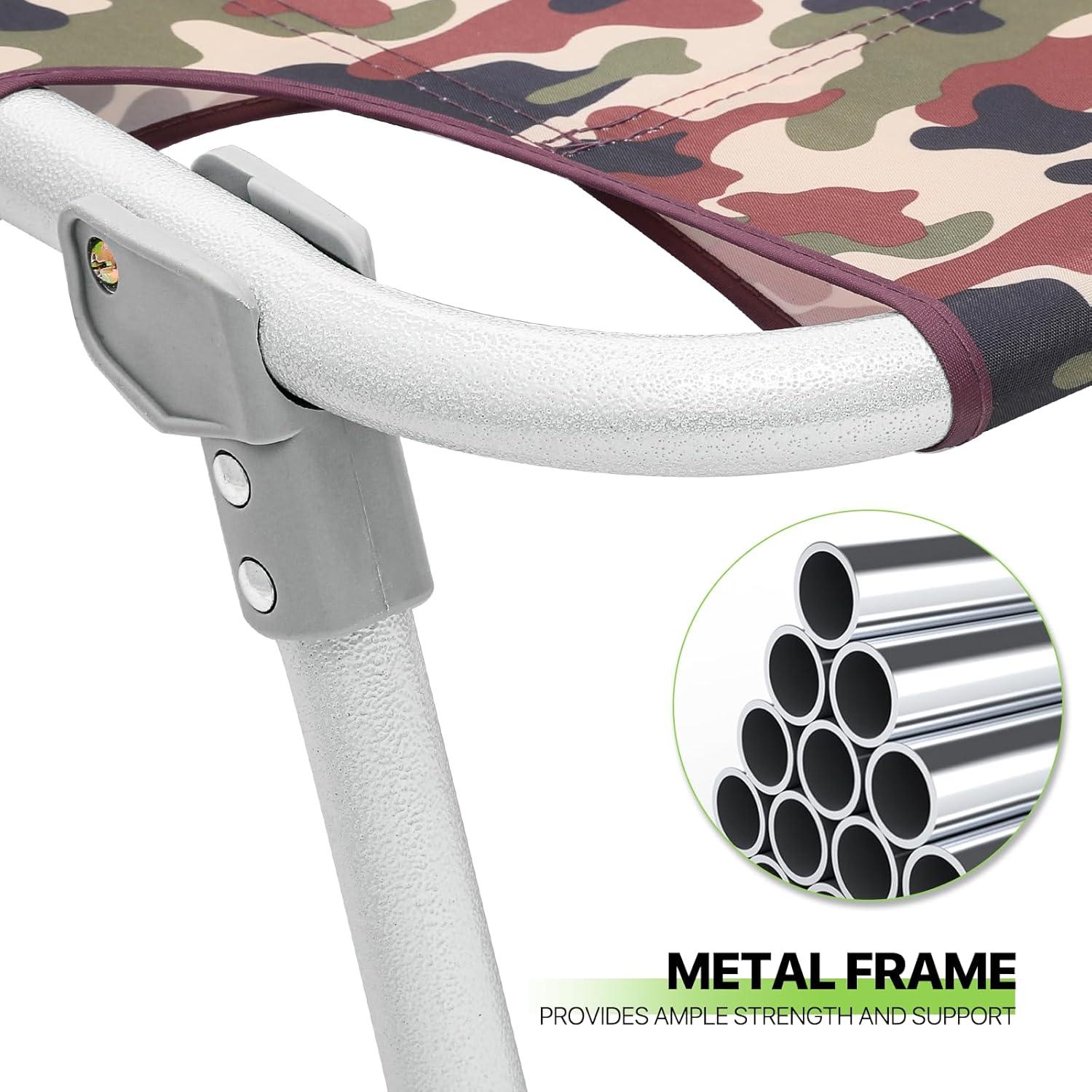 Magshion Portable Military Fold Up Camping Bed Cot + Free Storage Bag Camo