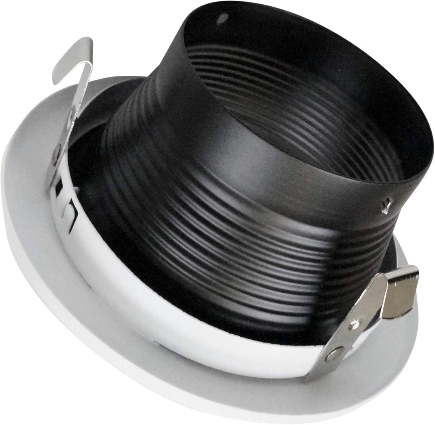 4-Inch Black and White Aluminum Recessed Baffle Trim