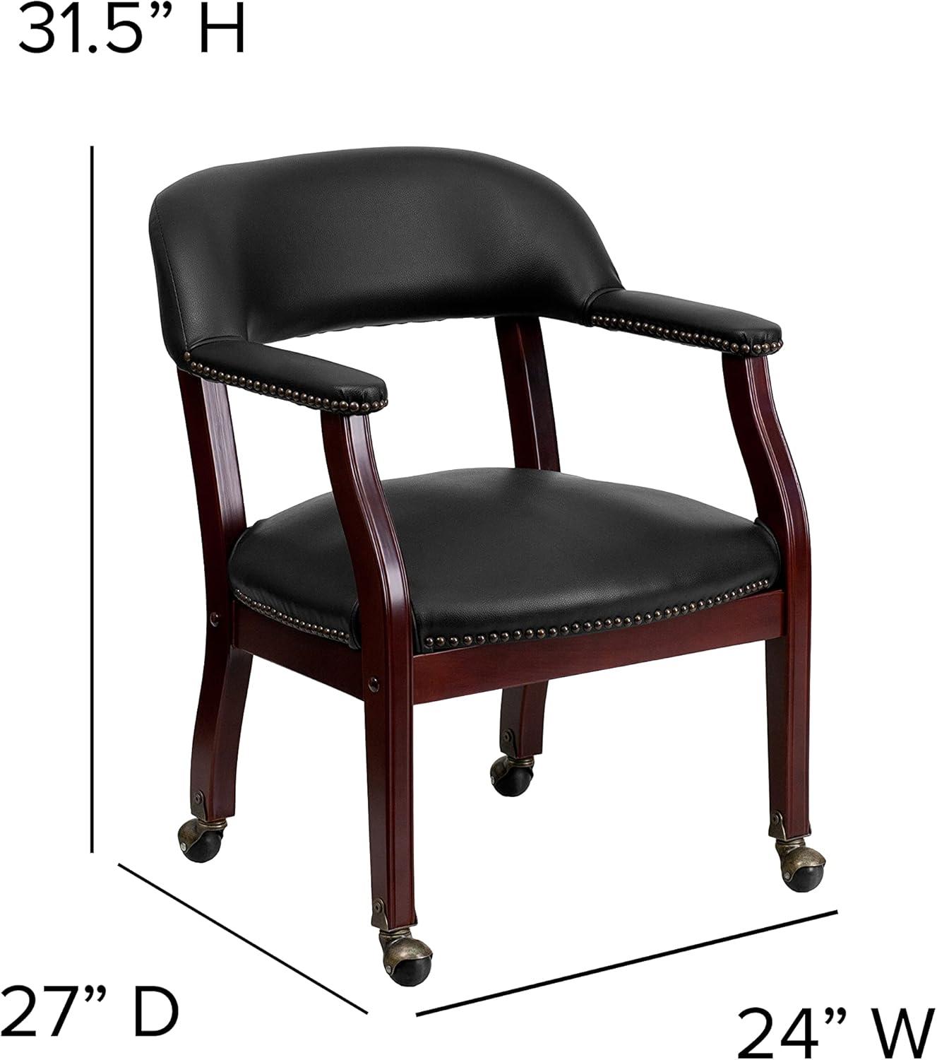 Emma and Oliver Conference Chair with Accent Nail Trim  and Casters