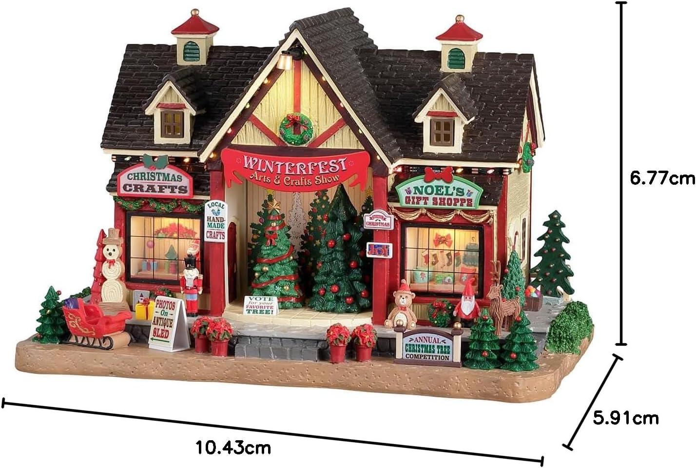 Winterfest Arts & Crafts Show Lighted Resin Christmas Village