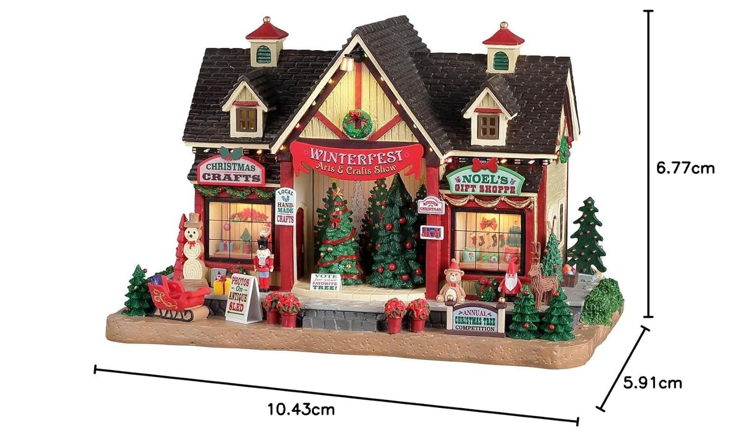 Winterfest Arts & Crafts Show Lighted Resin Christmas Village