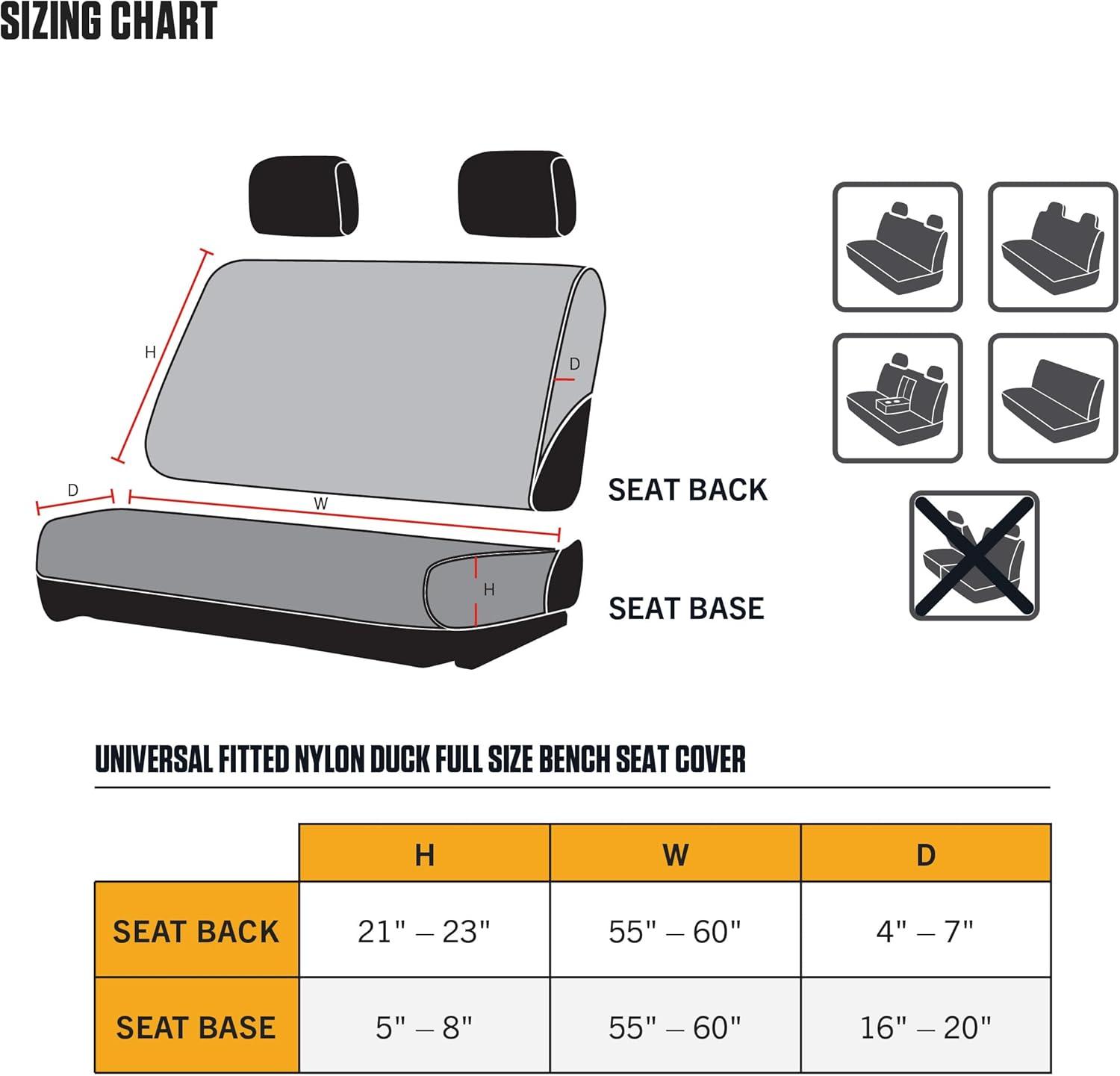 Carhartt Brown Universal Cordura Bench Seat Cover