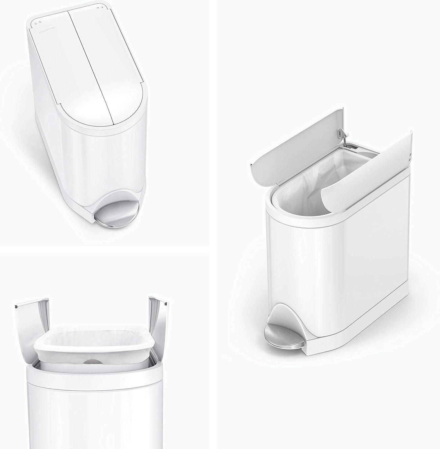 simplehuman 10L Butterfly Steel Step Trash Can