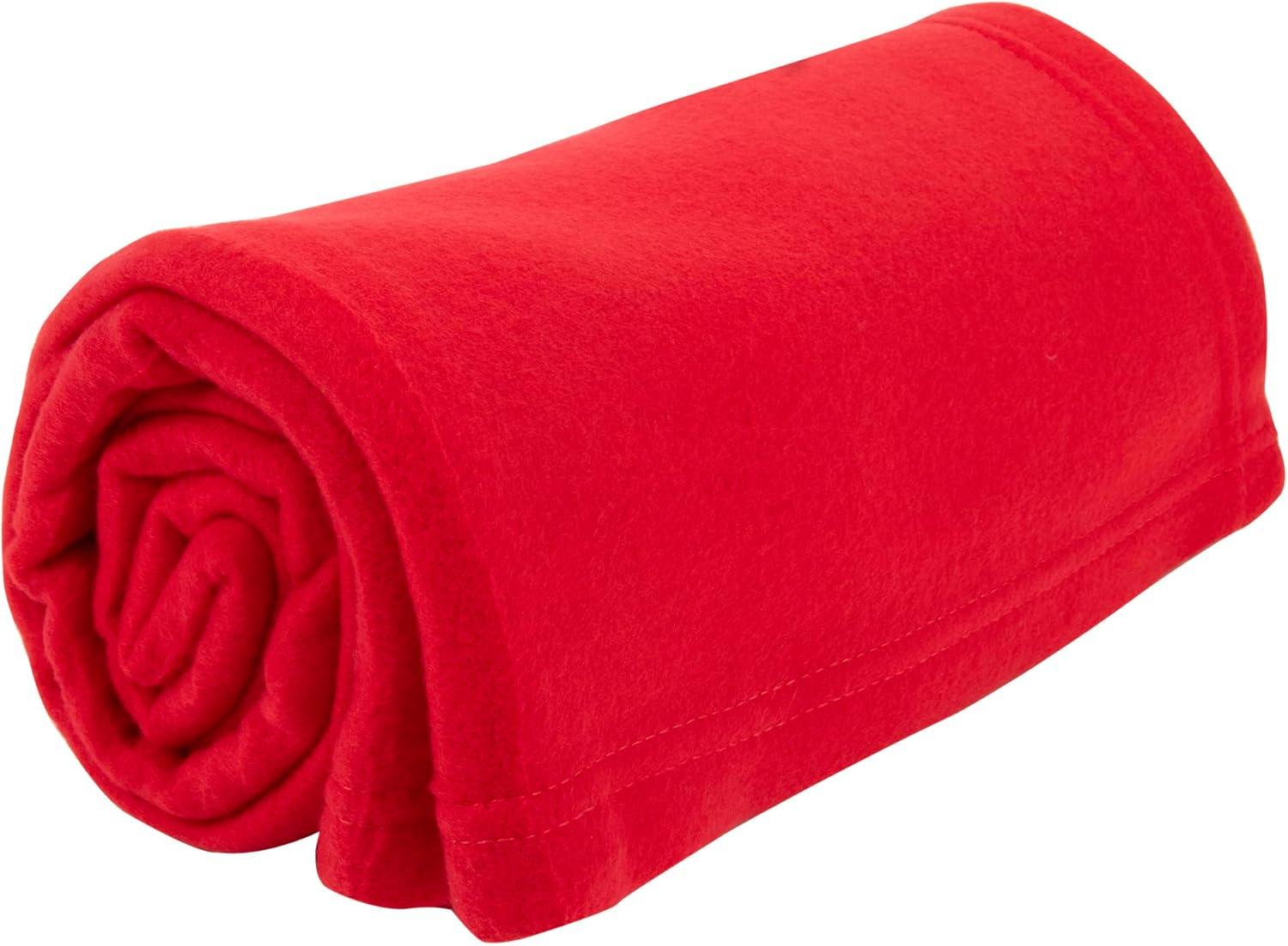Single Solid Color Hypoallergenic 60”L x 50”W Fleece Throw Blanket for Fall, Winter, Spring, Summer, Men, Women, Children & Pets in Dark Green