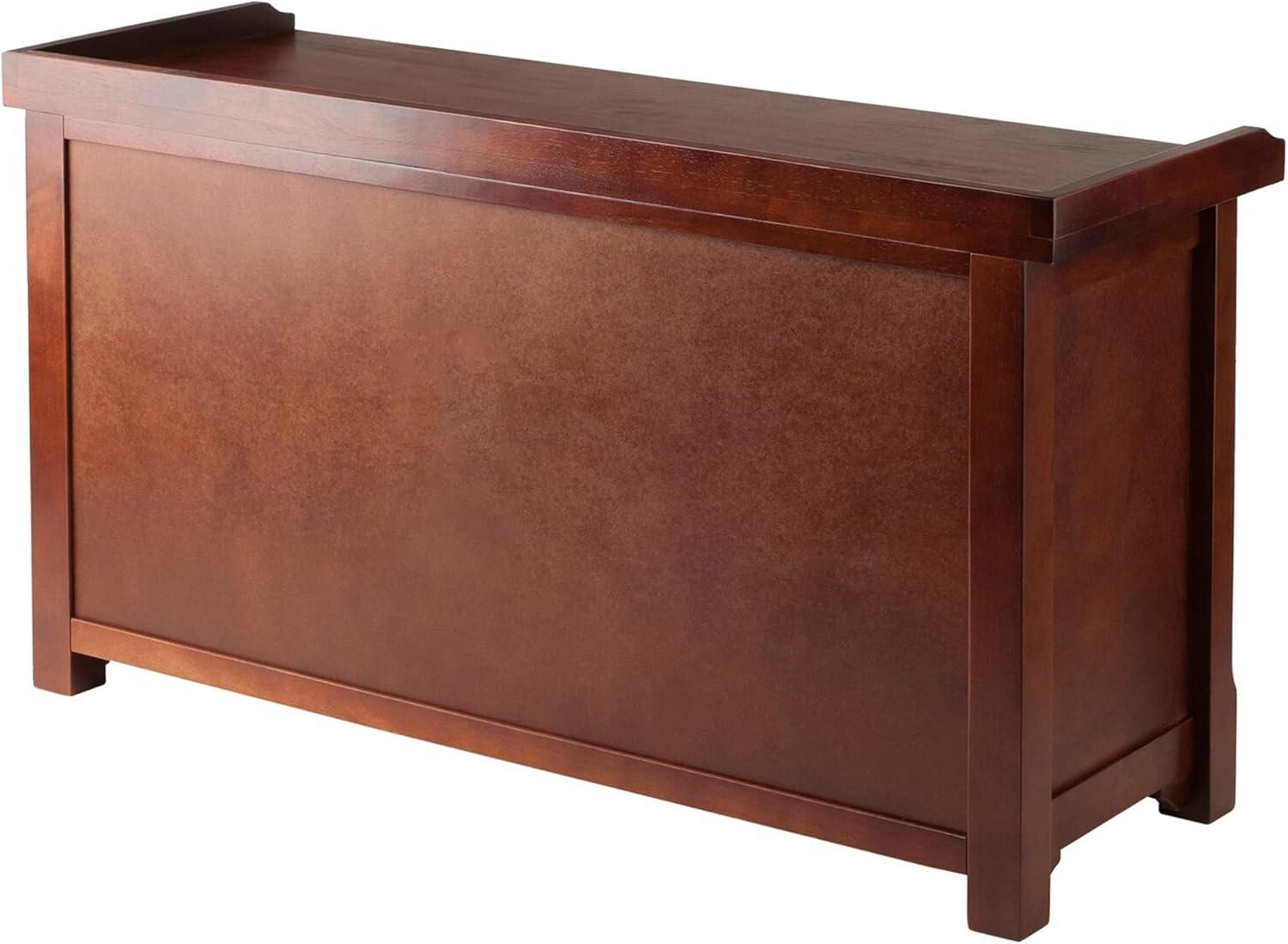 Benches Winsome Walnut: Upholstered Dining Bench, Entryway Shoe Storage with Adjustable Shelf