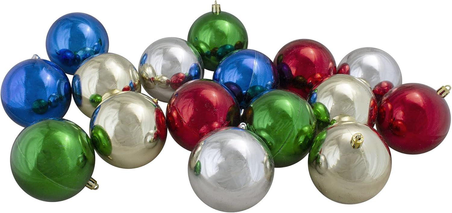 Northlight 32ct Shatterproof Shiny and Matte Christmas Ball Ornament Set 3.25" - Gold/Silver