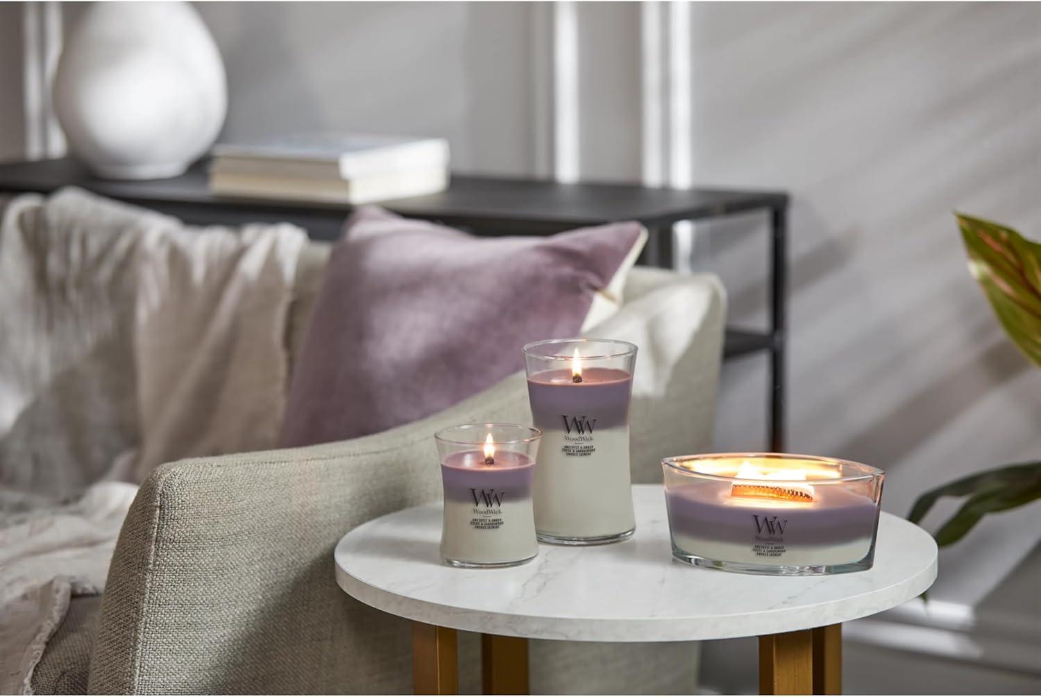 WoodWick Ellipse Trilogy Scented Candle, Amethyst Sky, 16 oz