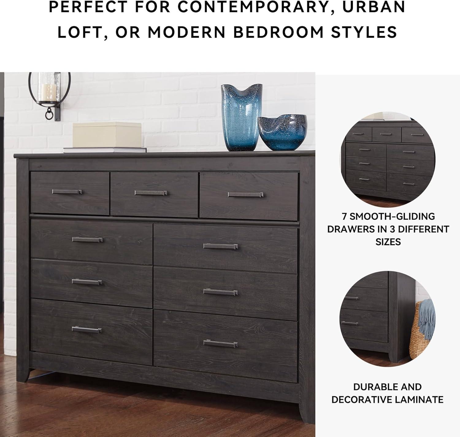 Ashley Furniture Brinxton 7 Drawer Dresser in Charcoal