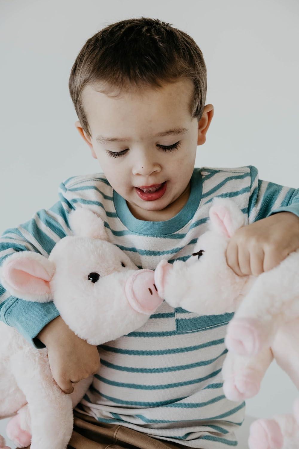 The Petting Zoo Pig Stuffed Animal Plushie, Gifts for Kids, Wild Onez Farm Animals, Pig Plush Toy 12 inches