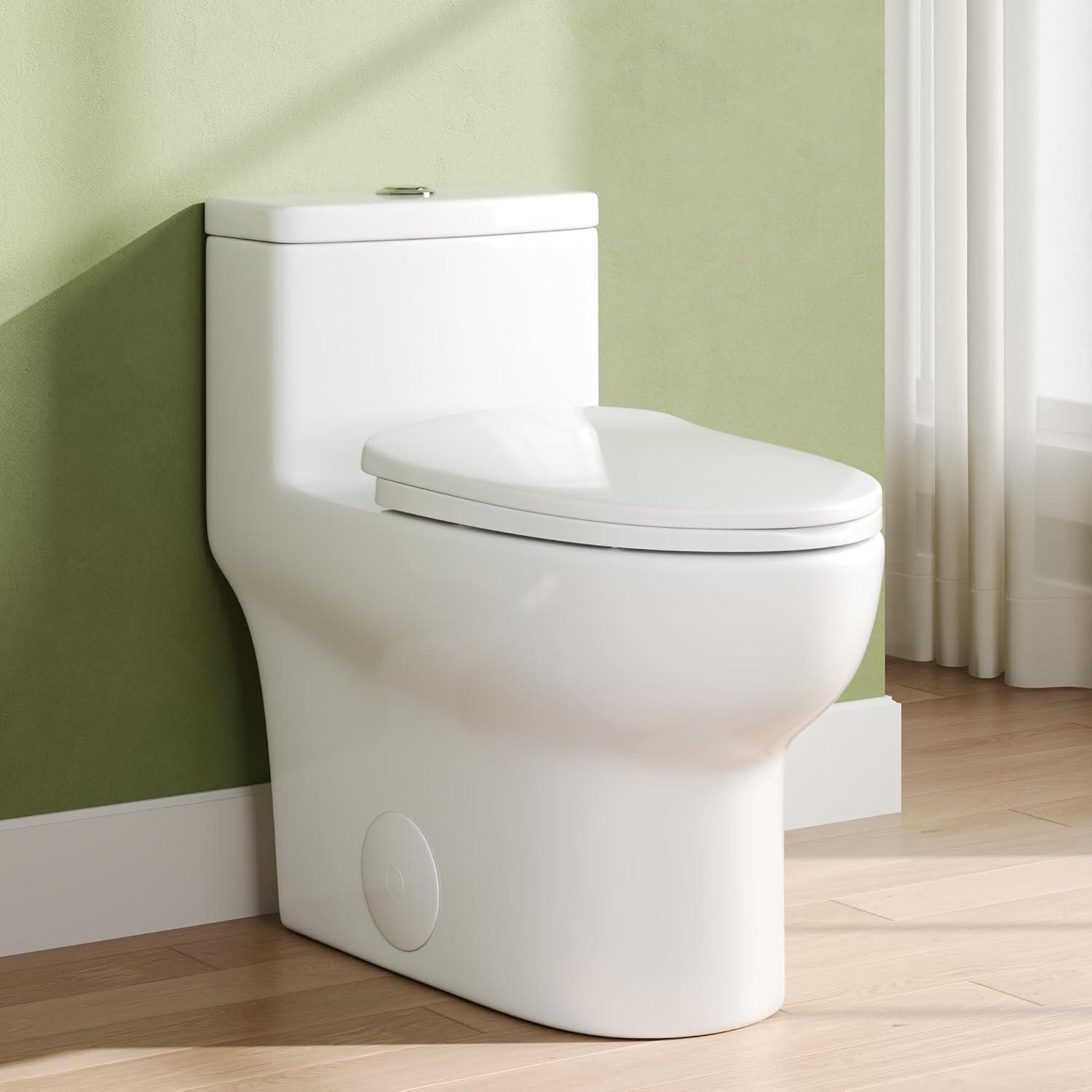 Ally Standard Bathroom Toielt, Modern Toilet with Comfort Chair Height Floor Mounted(Seat Included)
