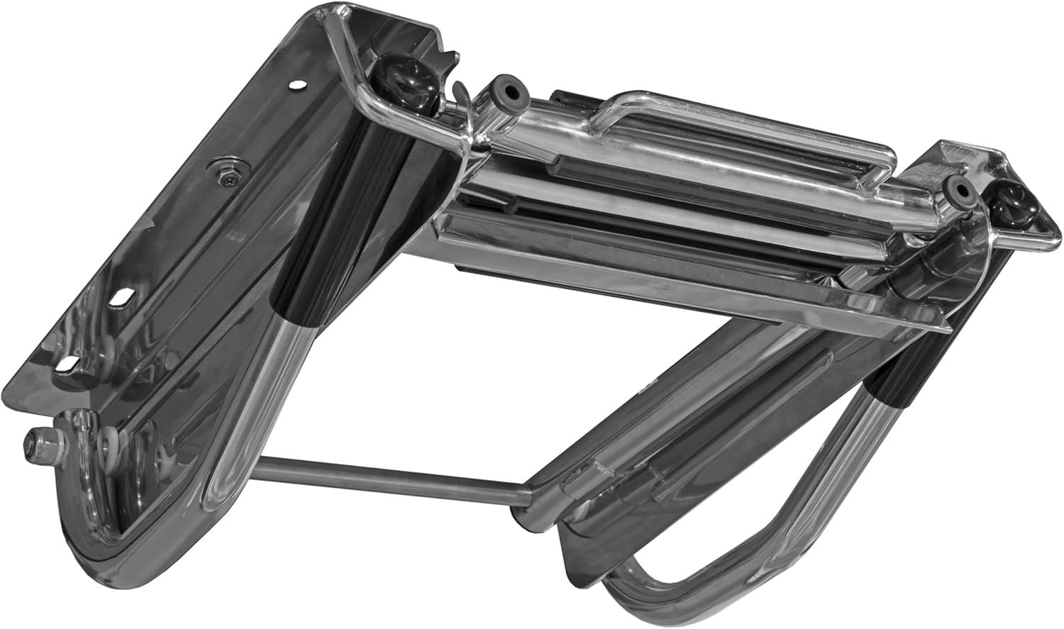 Extreme Max 3006.8804 Undermount Telescoping Pontoon, Dock, and Swim Raft Ladder with Hidden Handle and Rubber Grips - 4-Step