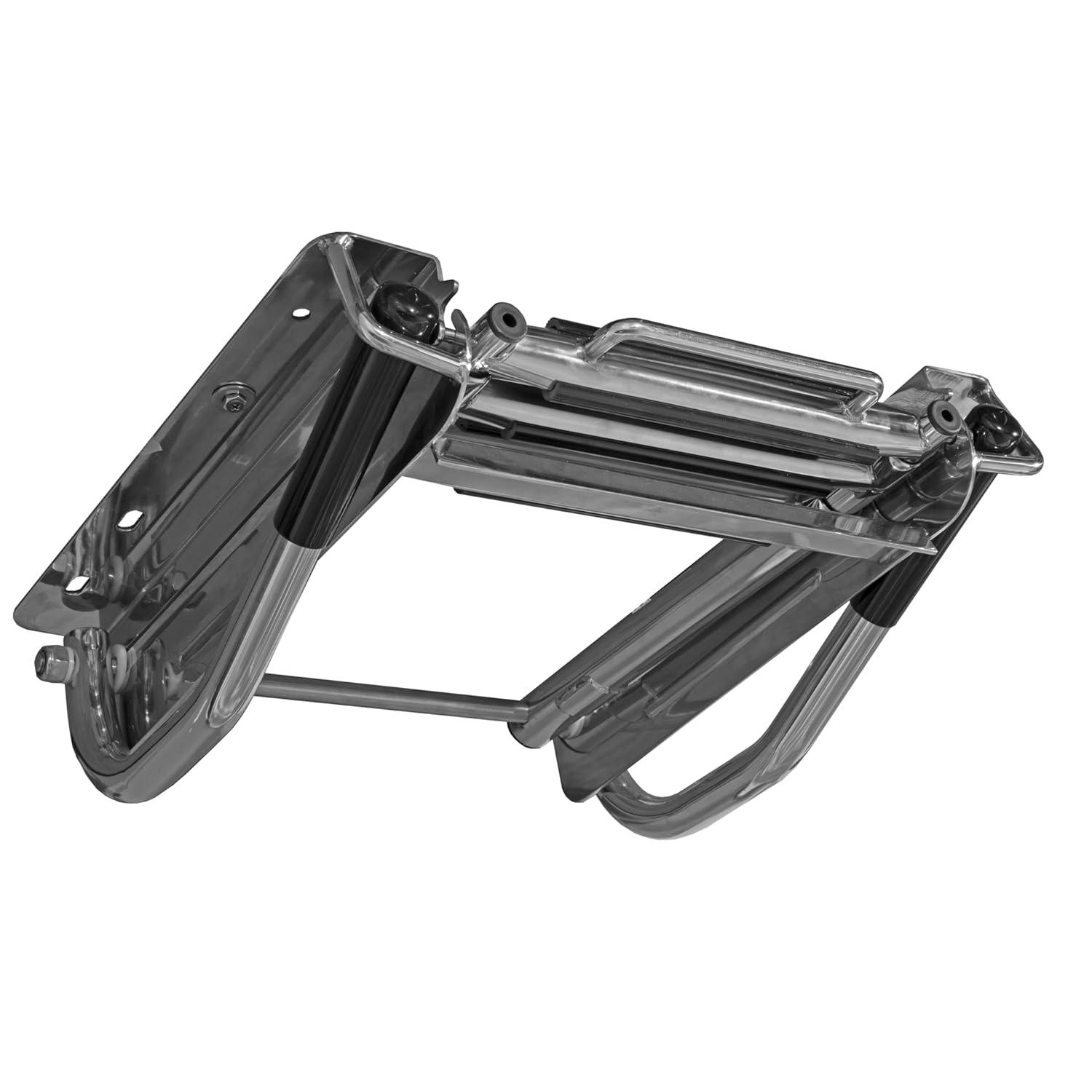 Extreme Max 3006.8804 Undermount Telescoping Pontoon, Dock, and Swim Raft Ladder with Hidden Handle and Rubber Grips - 4-Step