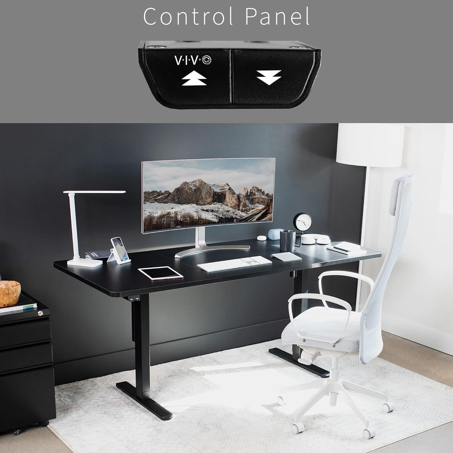 71" x 30" Electric Desk with 2 Button Controller DESK-KIT-0B7B Series