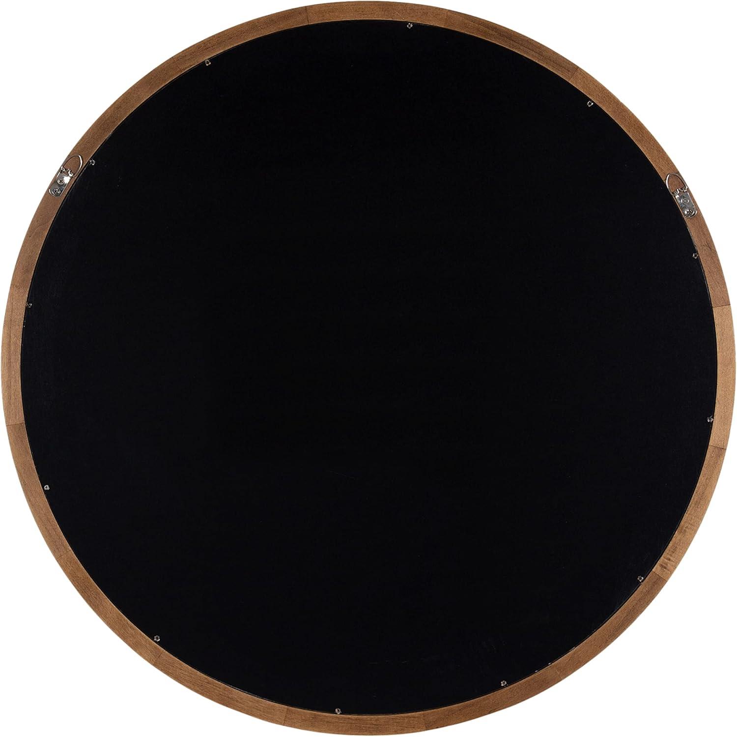 Kate and Laurel Hatherleig Round Wood Round Mirror, 30" Diameter, Natural