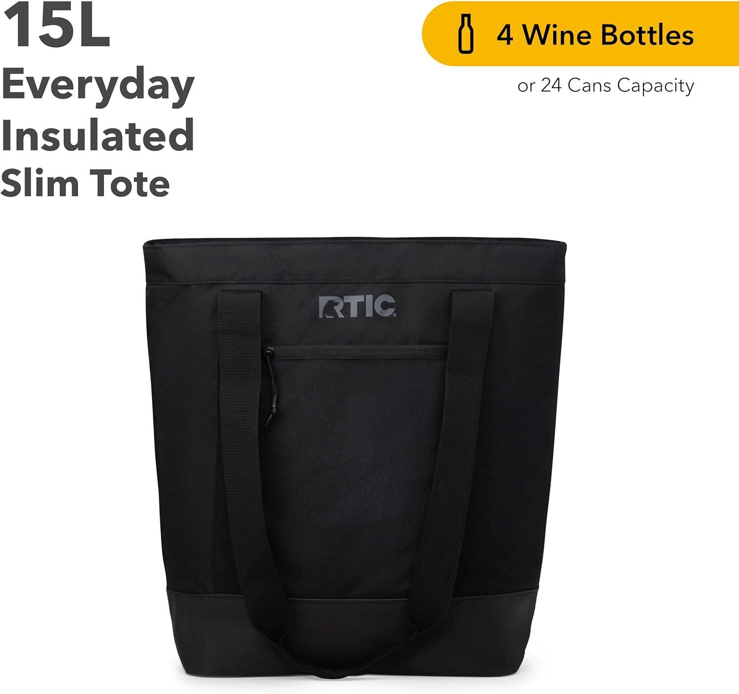 RTIC Everyday Insulated Slim Tote Bag, 15 Ltr Cooler Bag, Leak-Free Interior,  Navy