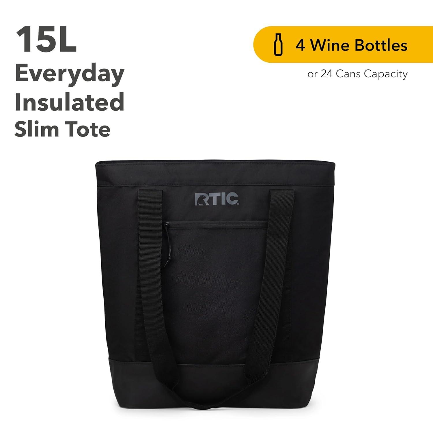 RTIC Everyday Insulated Slim Tote Bag, 15 Ltr Cooler Bag, Leak-Free Interior,  Navy