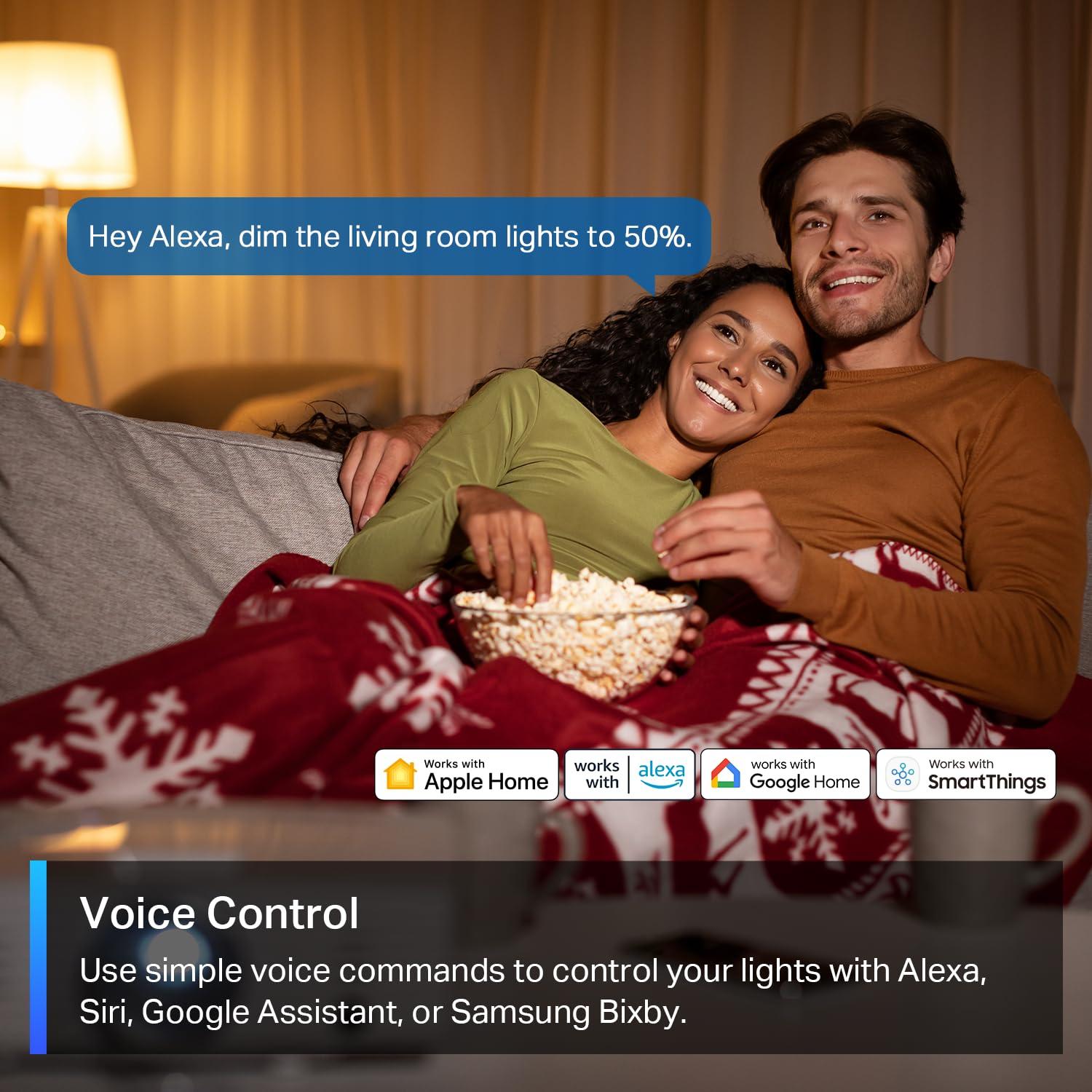 TP-Link Tapo Matter Smart Dimmer Switch, Single Pole, Neutral Wiring & 2.4 GHz WiFi Required, Compatible with Alexa, Siri, Google Home, Bixby, UL Certified Light Switch, (4-Pack)