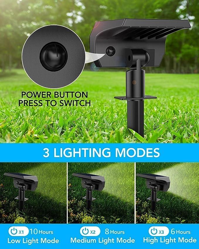 Solar Powered Black LED Pathway Lights Multipack