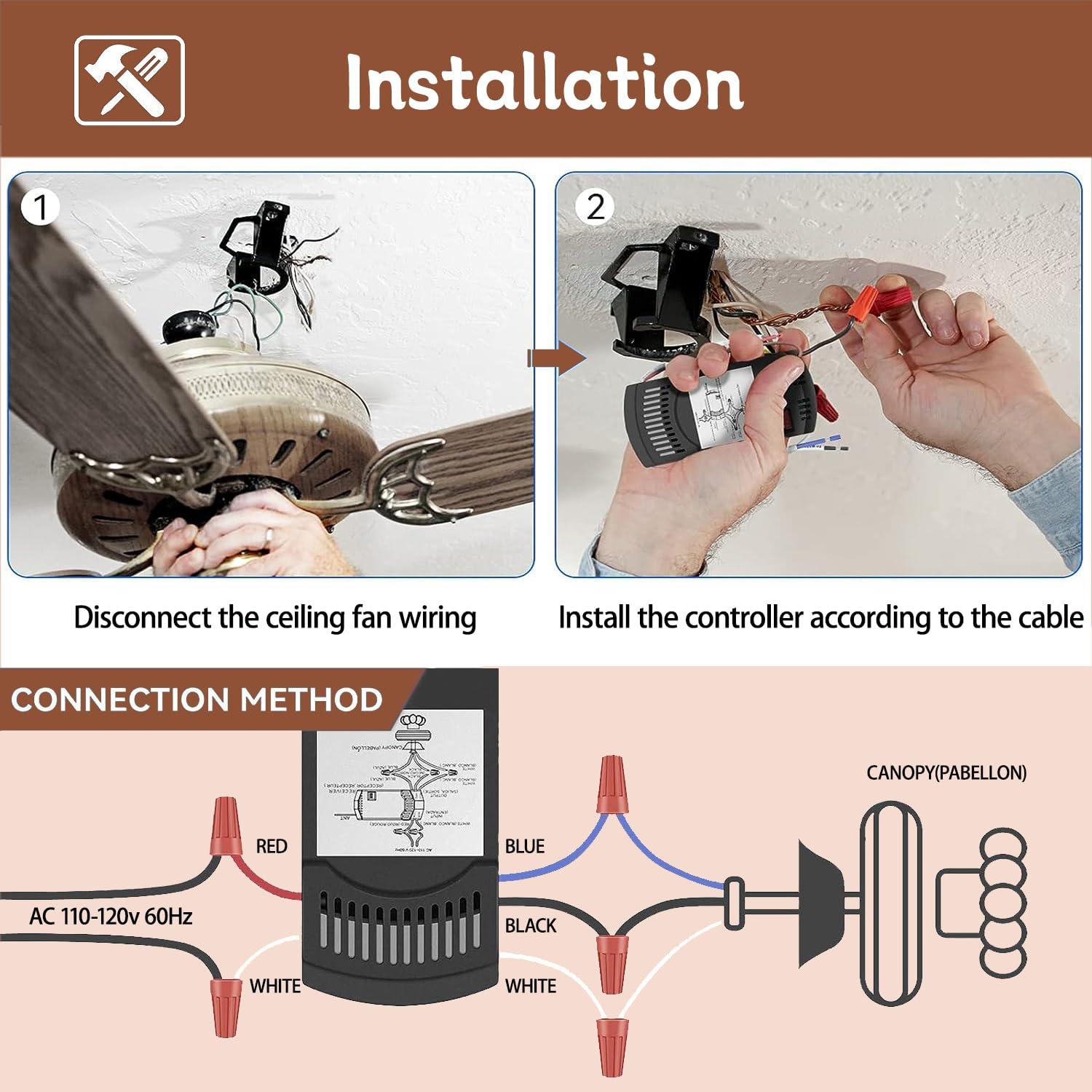 Hampton Bay UC7078T Replacement for Ceiling Fan Remote UC7078T with Up Down Light, L3H2010FANHD Fan-HD Fan-HD6 (Remote Only)
