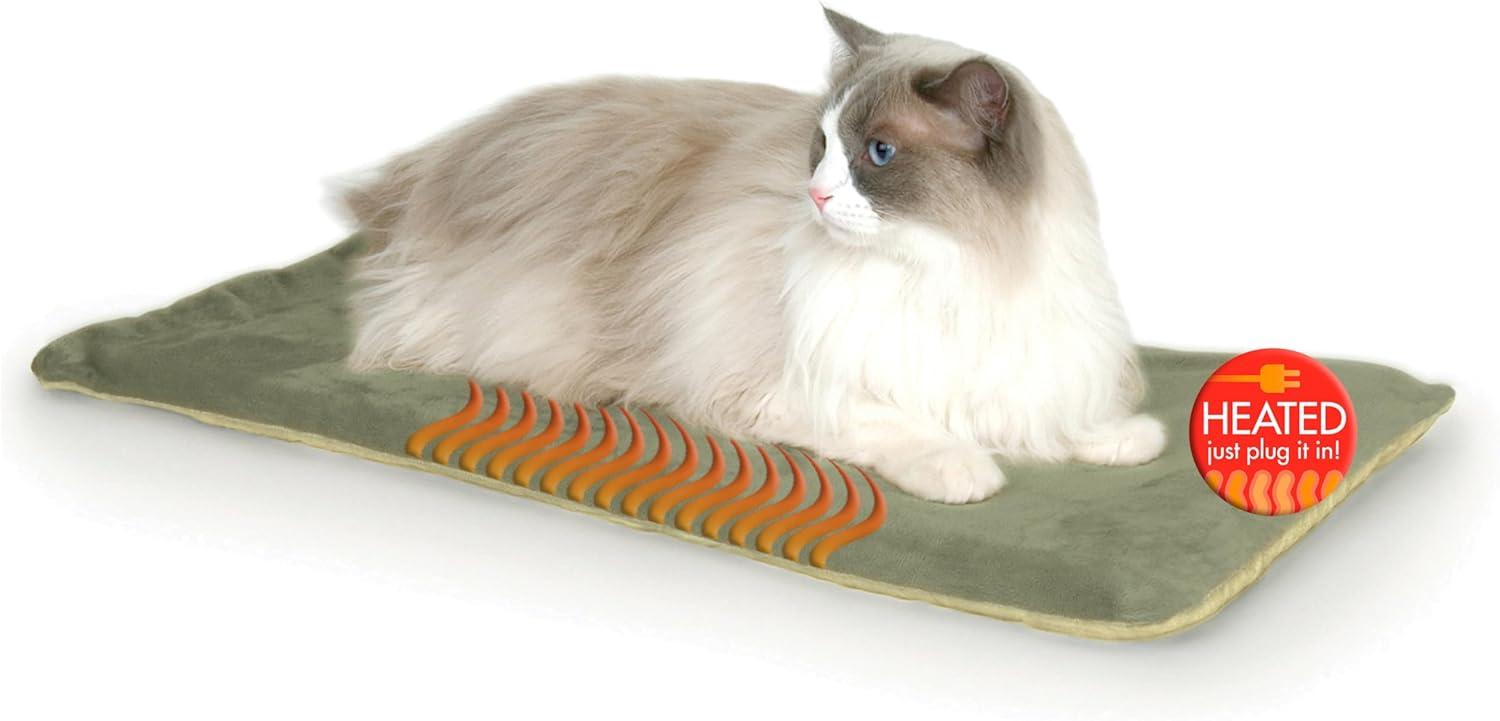 K&H Pet Products Thermo-Kitty Mat Sage 12.5" x 25" 6W