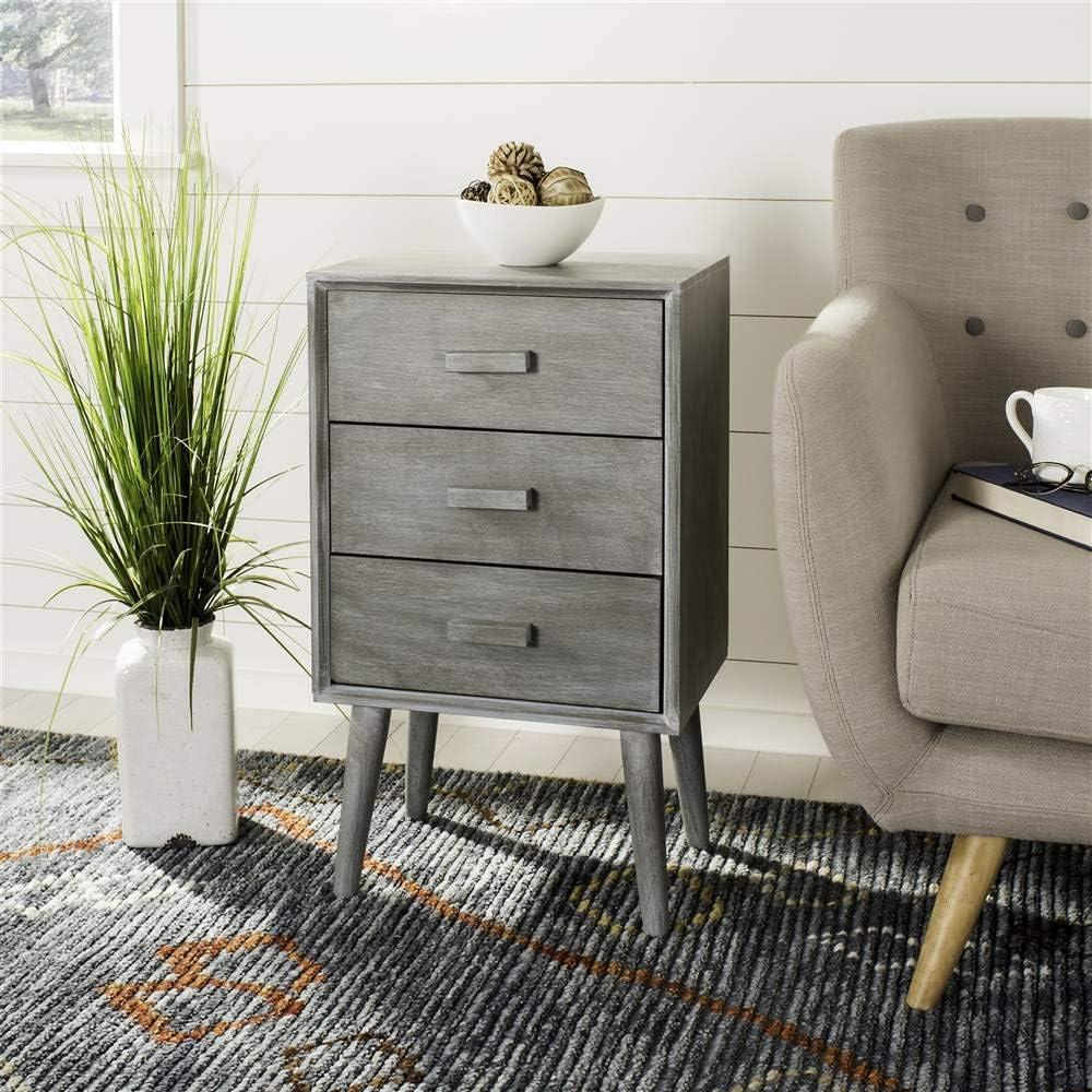 Pomona 3 Drawer Accent Table - CHS5700 - Slate Grey - Safavieh