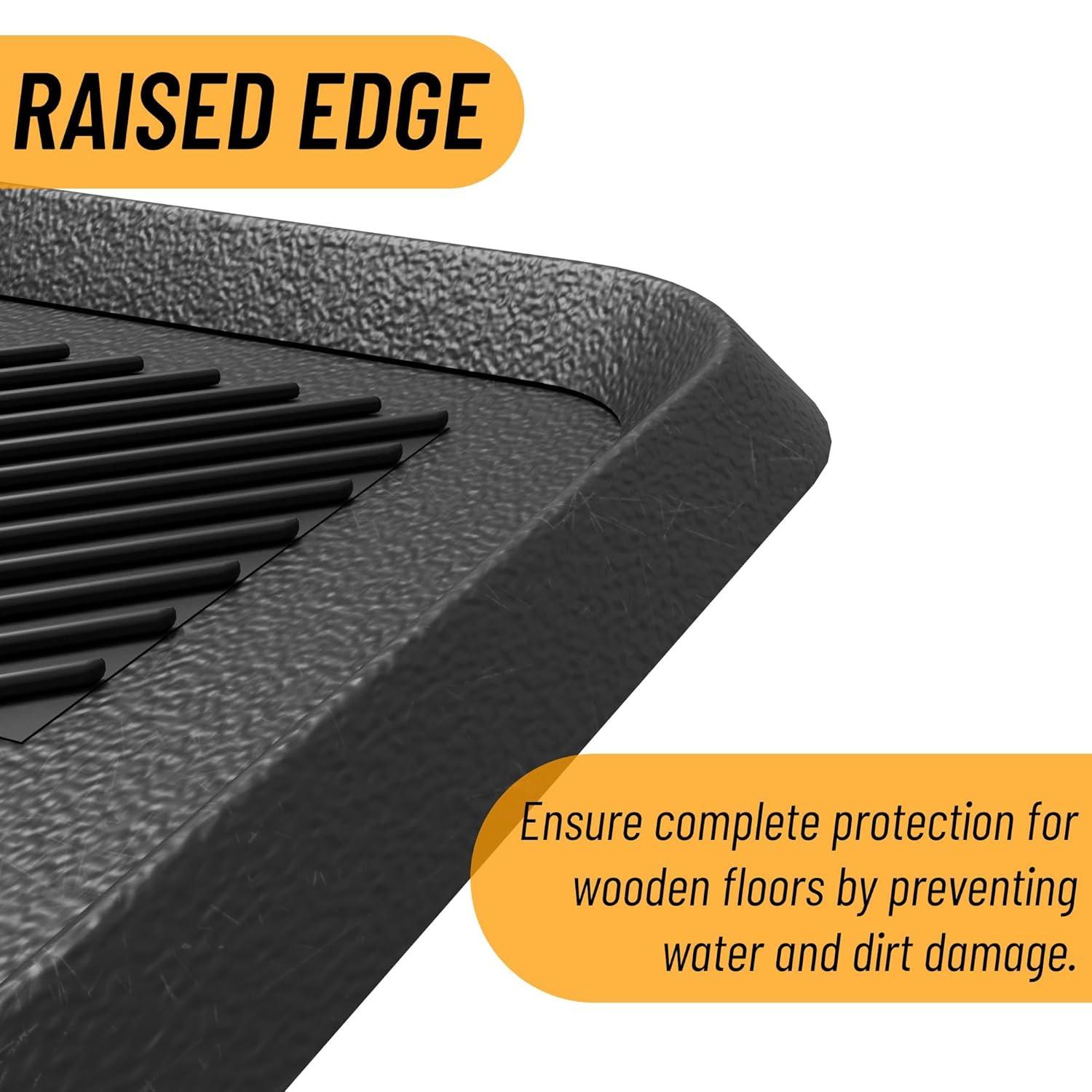 Ottomanson Heavy Duty Rubber Anti-Fatigue Commercial Floor Mat 36" x 60" Indoor Outdoor Non-Slip for Kitchen Garage