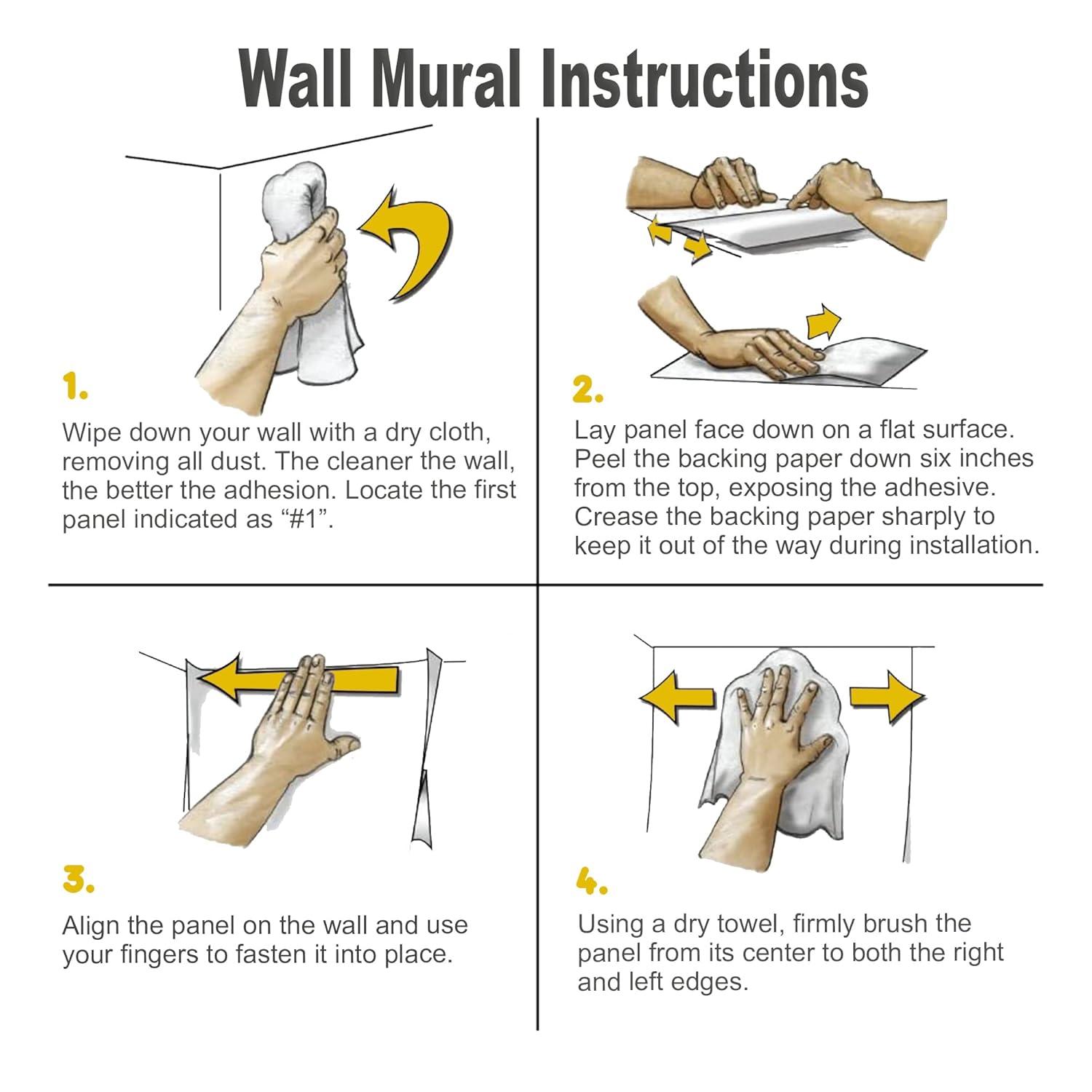 IDEA4WALL Modern Abstract Peel & Stick Floral Border