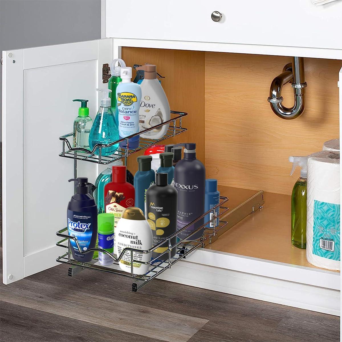 Chrome Heavy Duty 2-Tier Under Sink Organizer