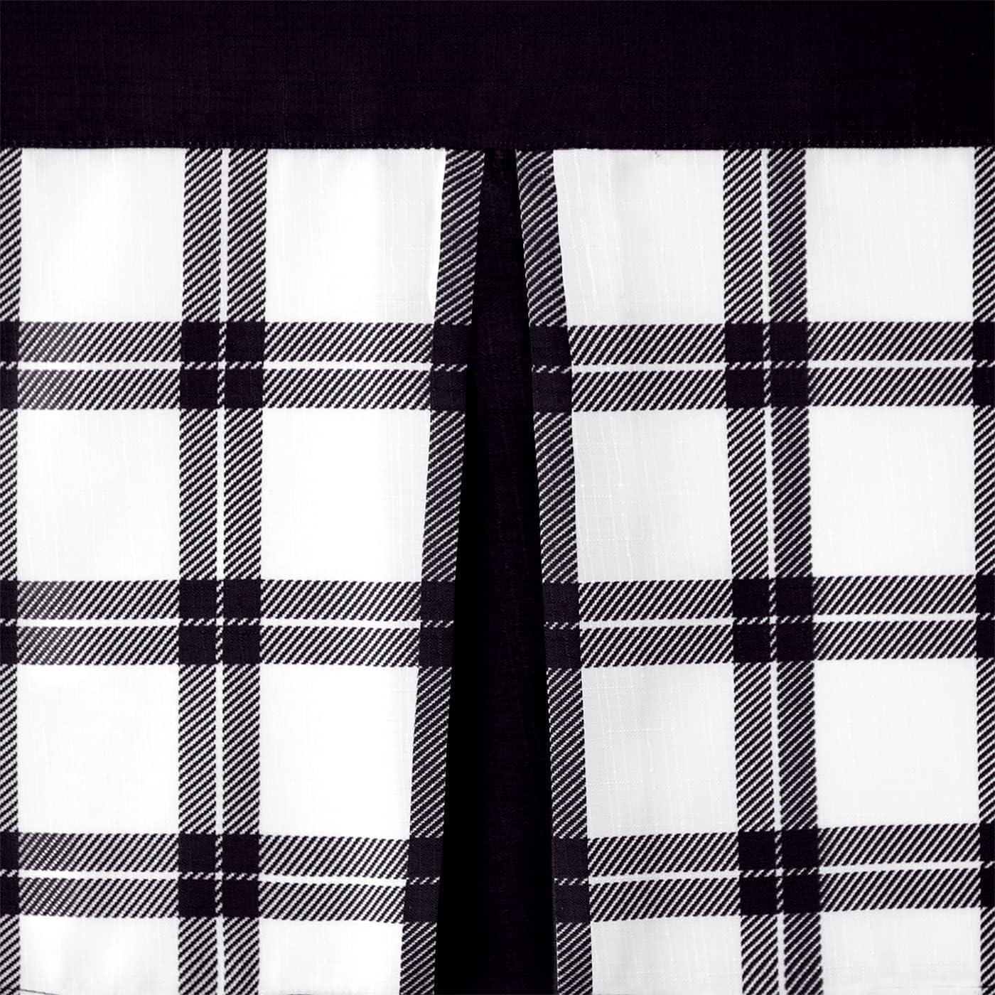 Achim Importing Co Plaid Tailored 58'' W Kitchen Curtain