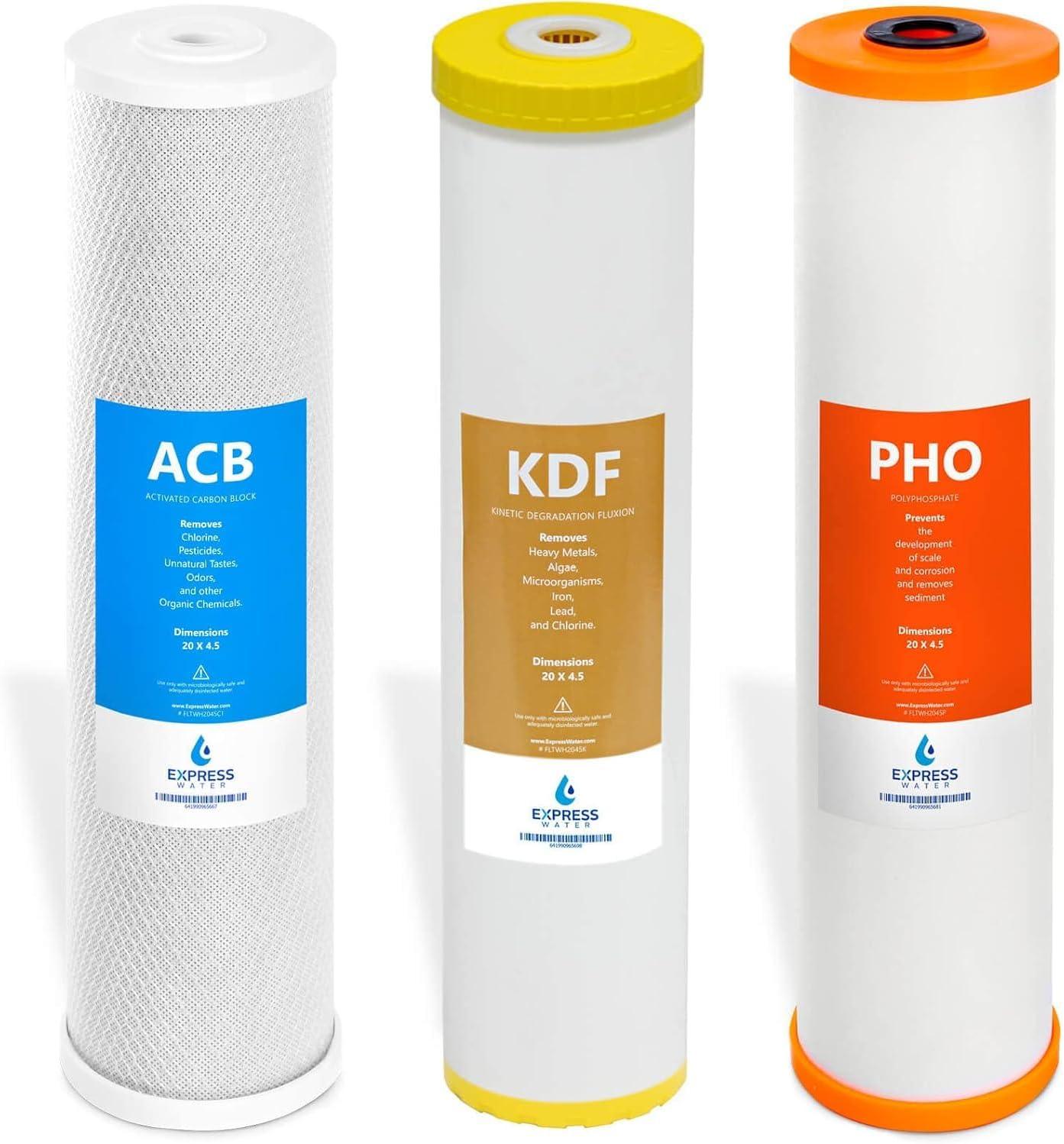 Express Water; 3-Stage Replacement Water Filter for Whole House System