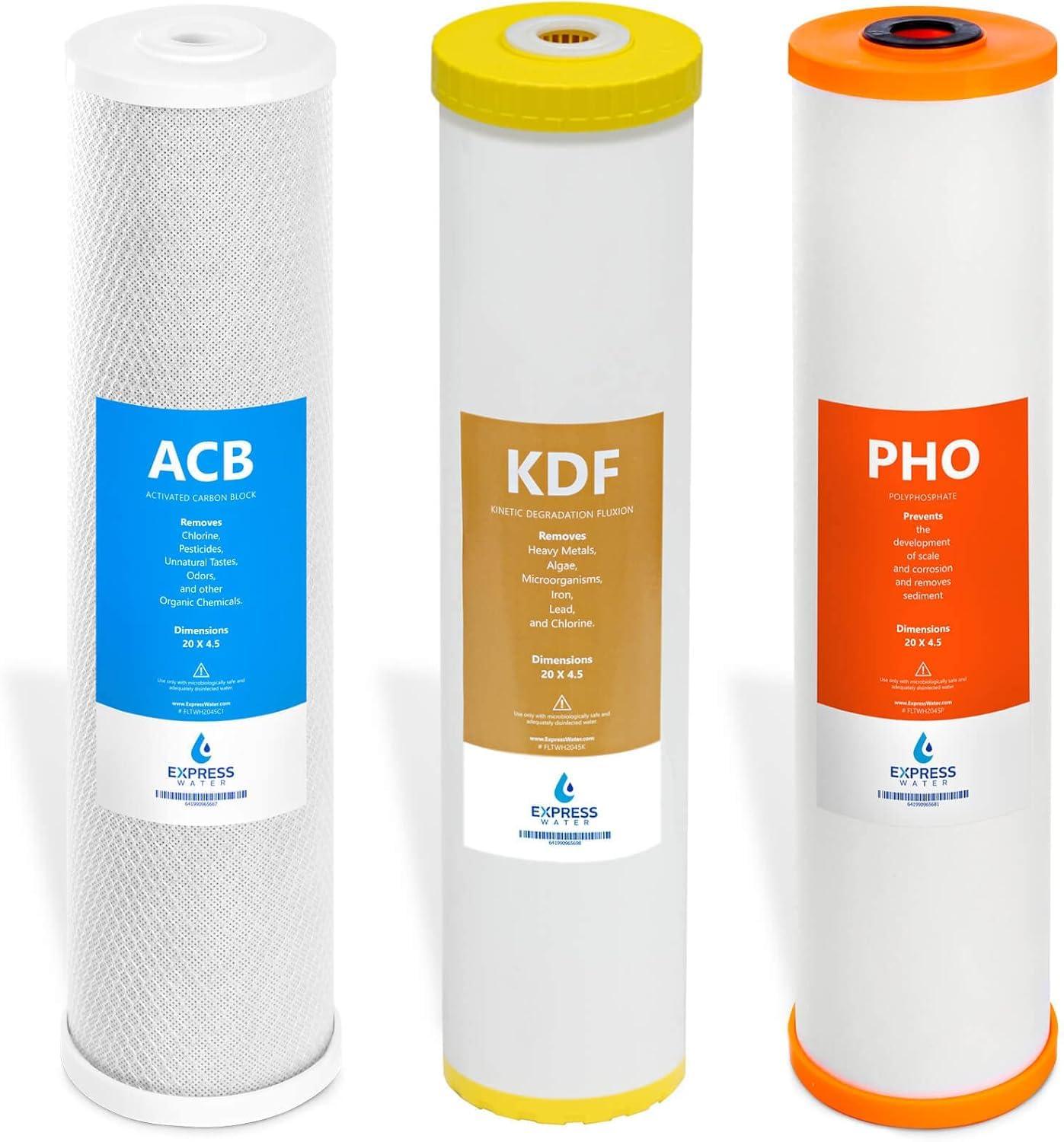 Express Water; 3-Stage Replacement Water Filter for Whole House System